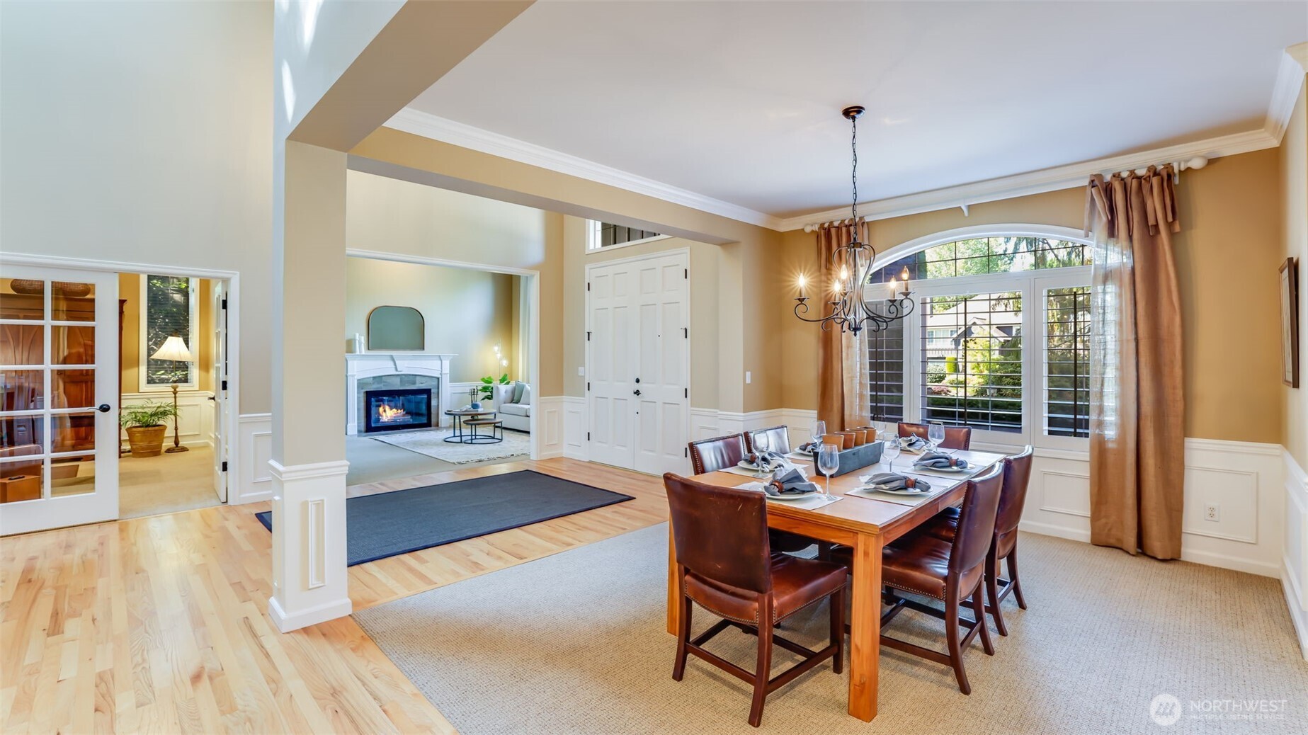 Unparalleled architectural details. Refinished hardwood floors.