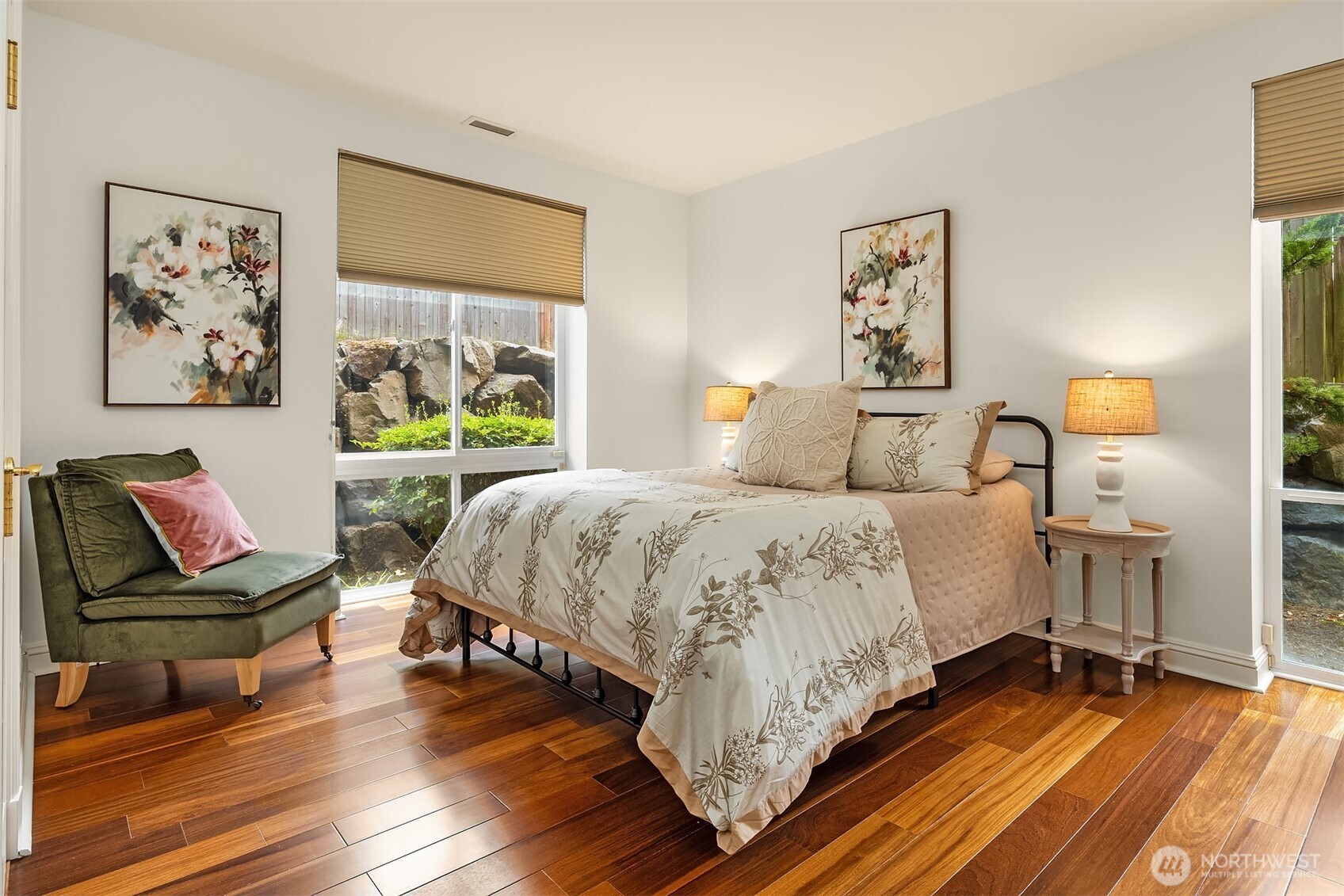 Very generous bedroom #3 is light and bright.
