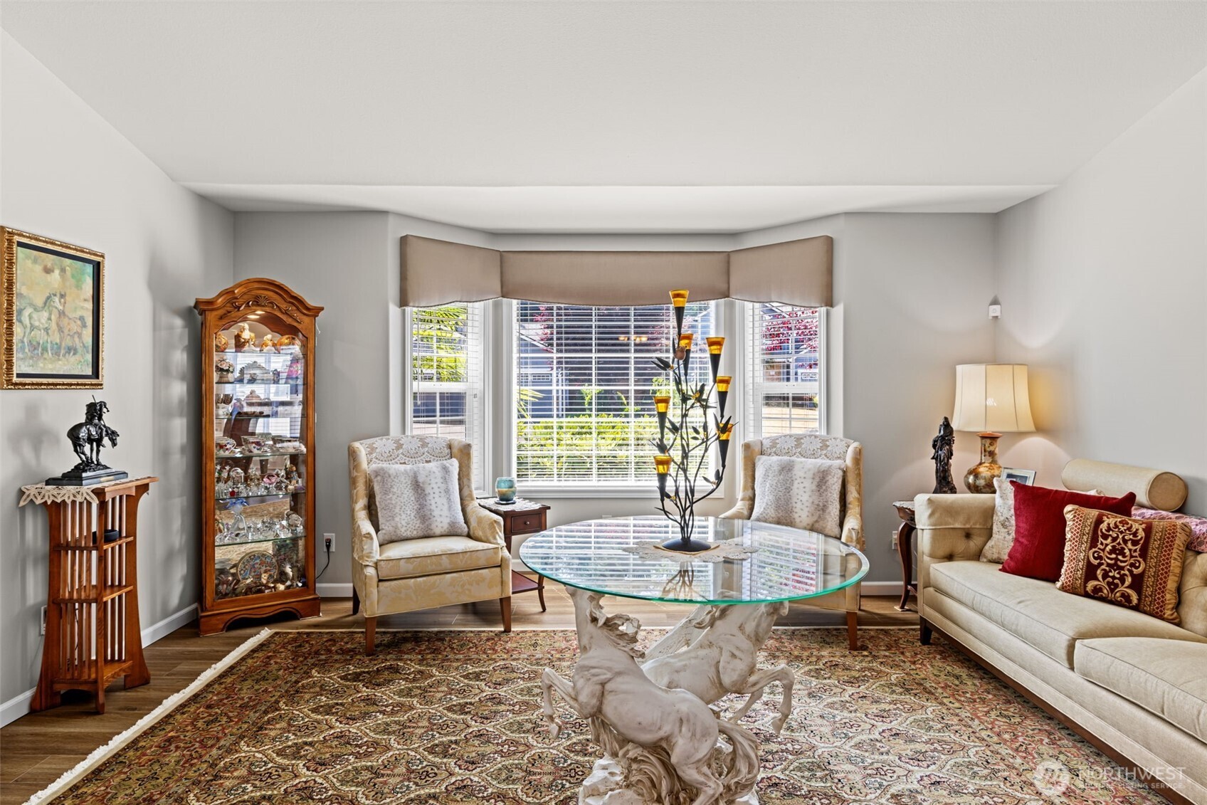 New flooring provides a warm feel and tasteful look.