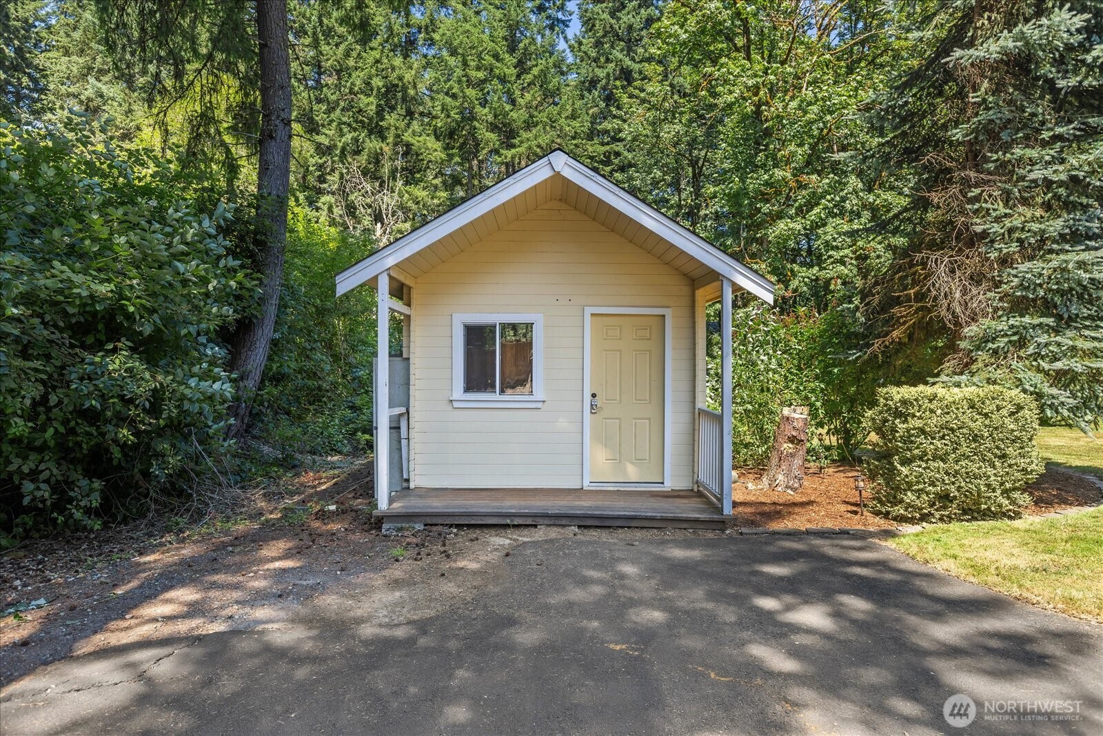 One of three outdoor storage areas