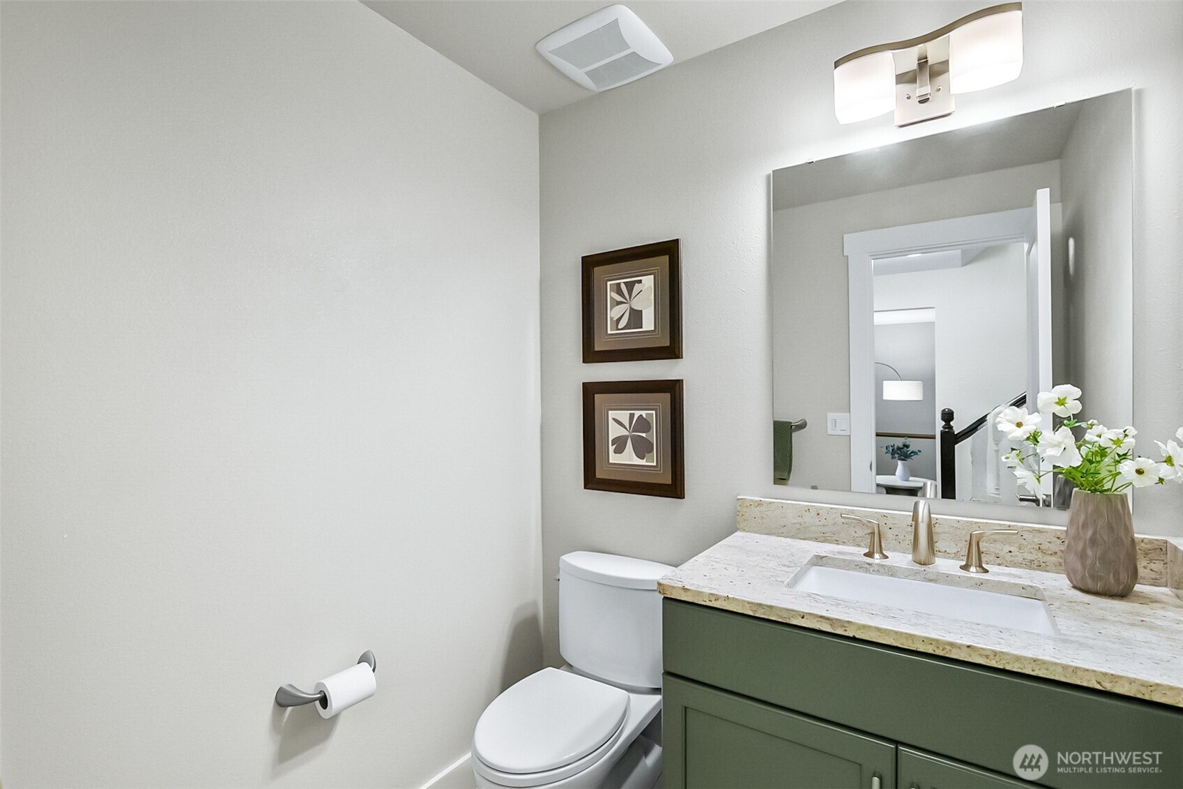 Updated main floor powder room.
