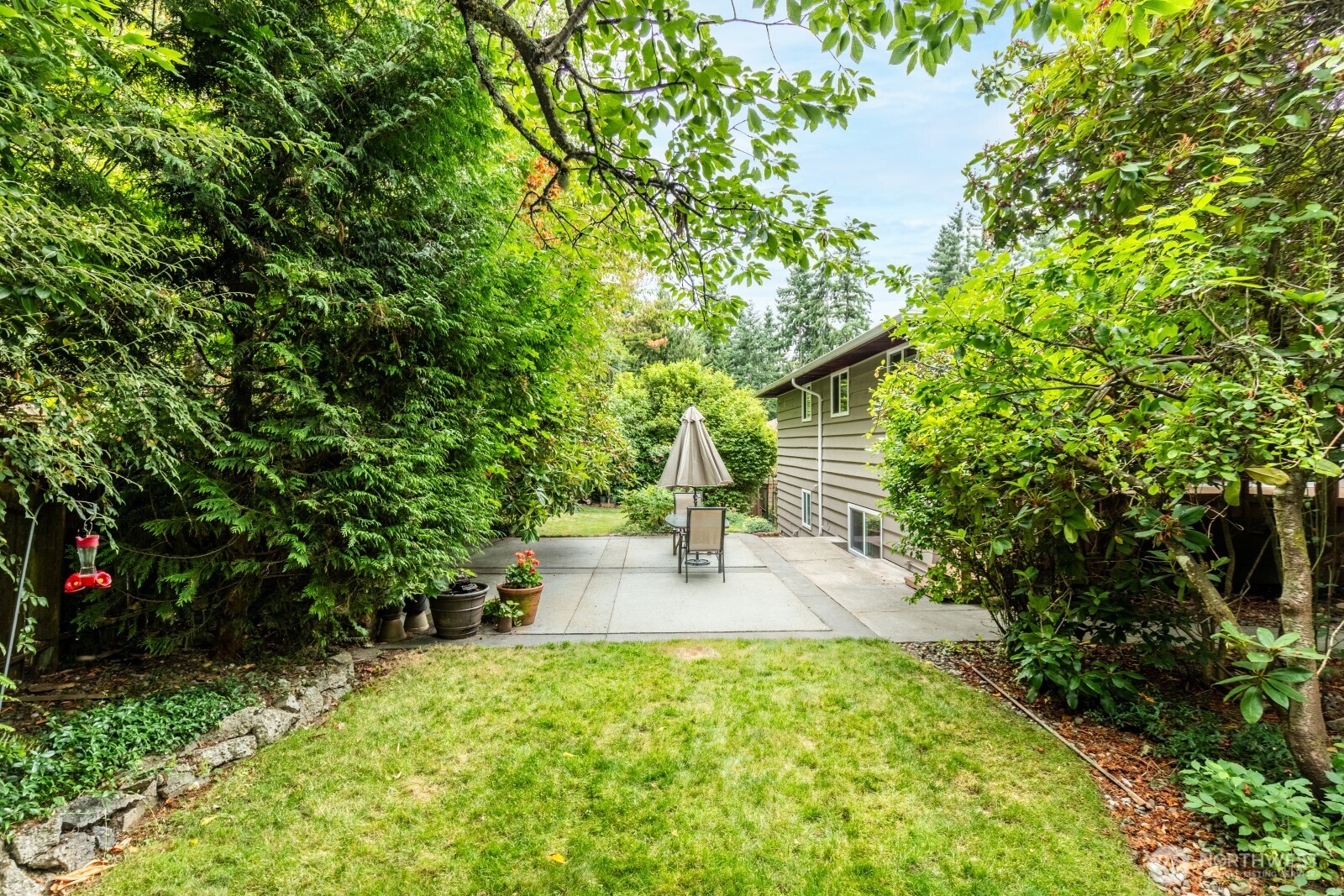 Private Backyard facing S