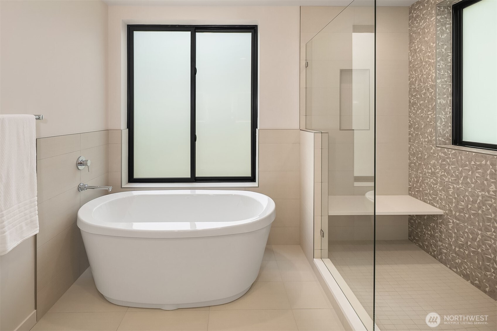 Large soaking tub