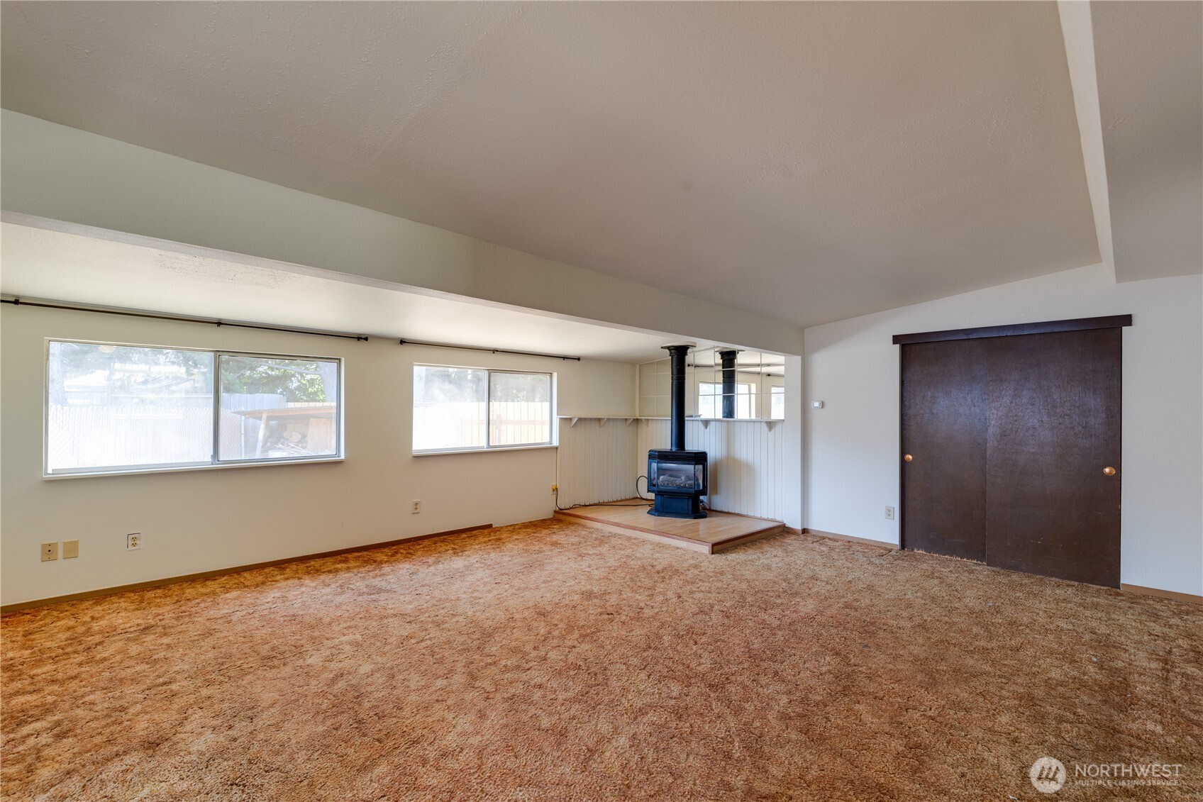 Family room also has big closet for games, etc