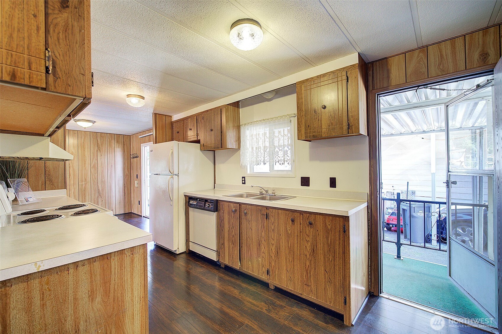 East Entry door off kitchen