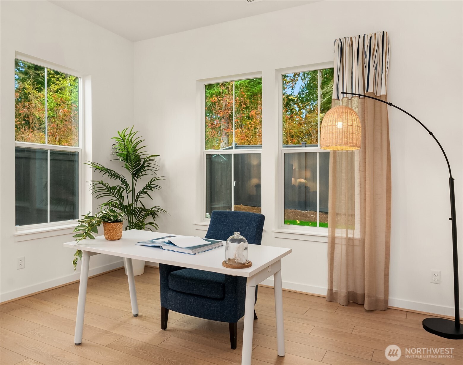 Primary bedroom retreat allows extra space for office