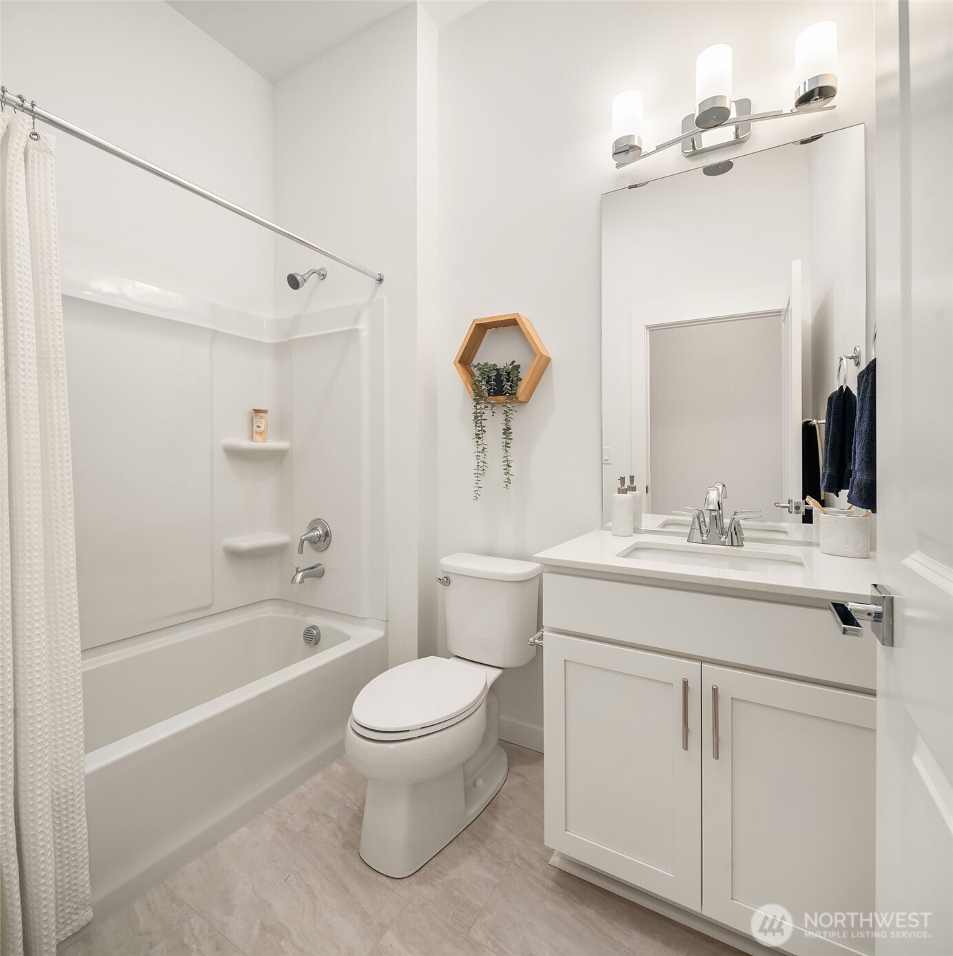 Light and bright guest bath