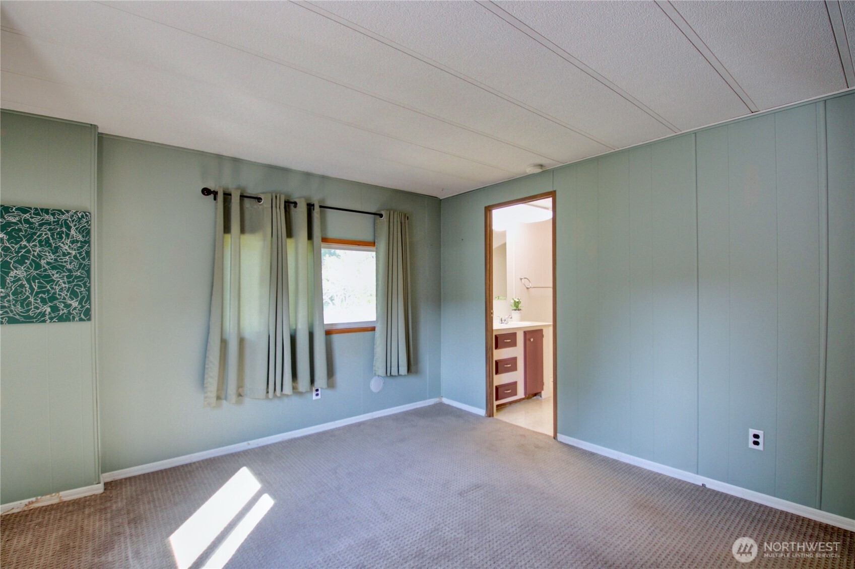 Primary bedroom with full bathroom.