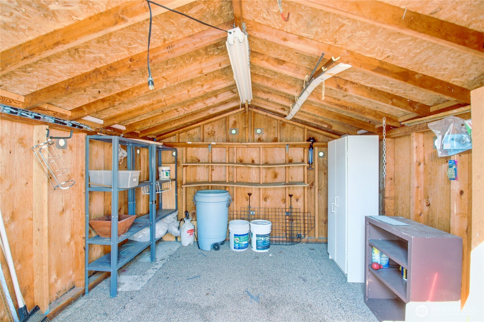 Interior of the shed.