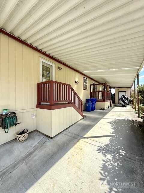 Generous parking with private storage shed.