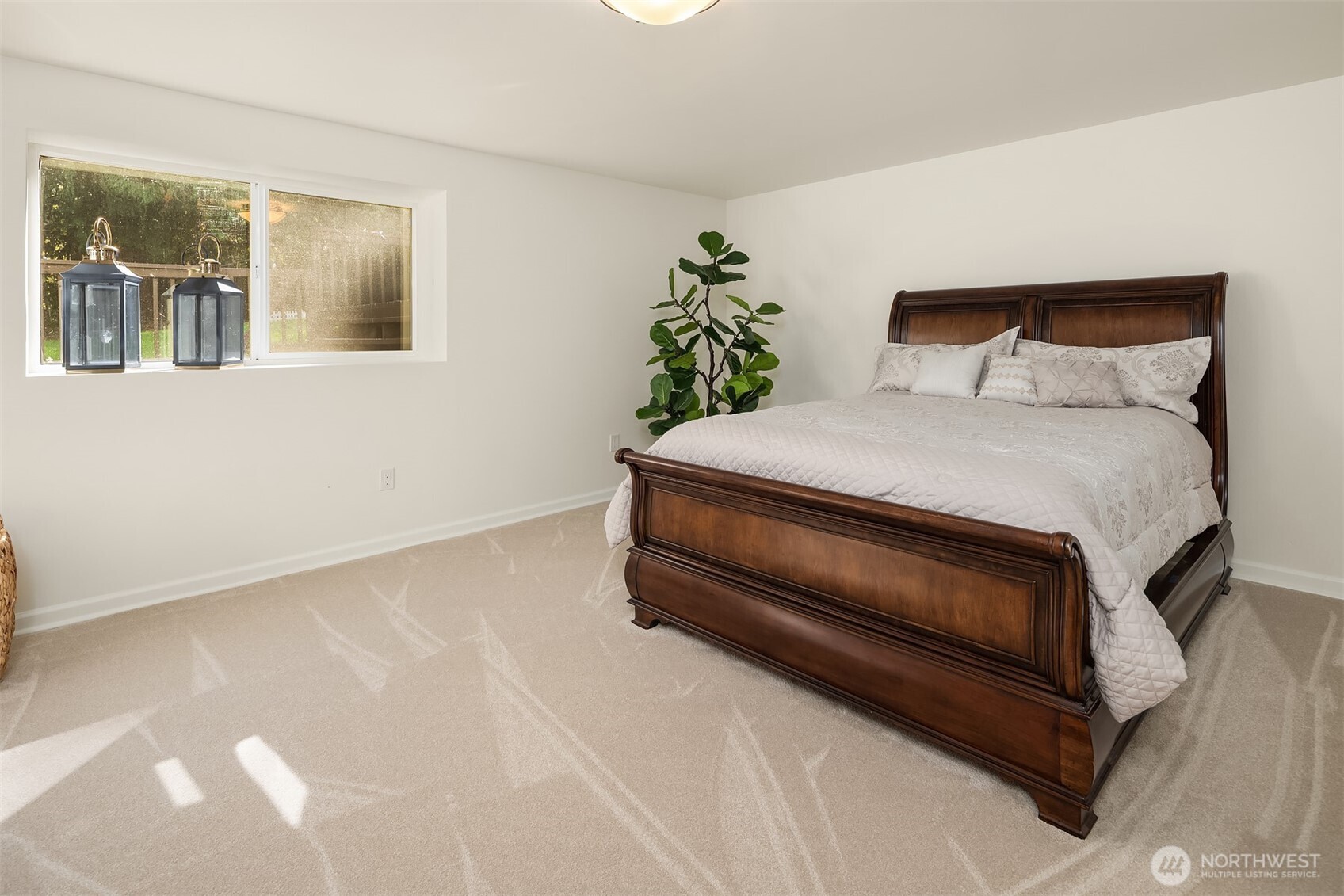 The basement offers an additional extra large bedroom.