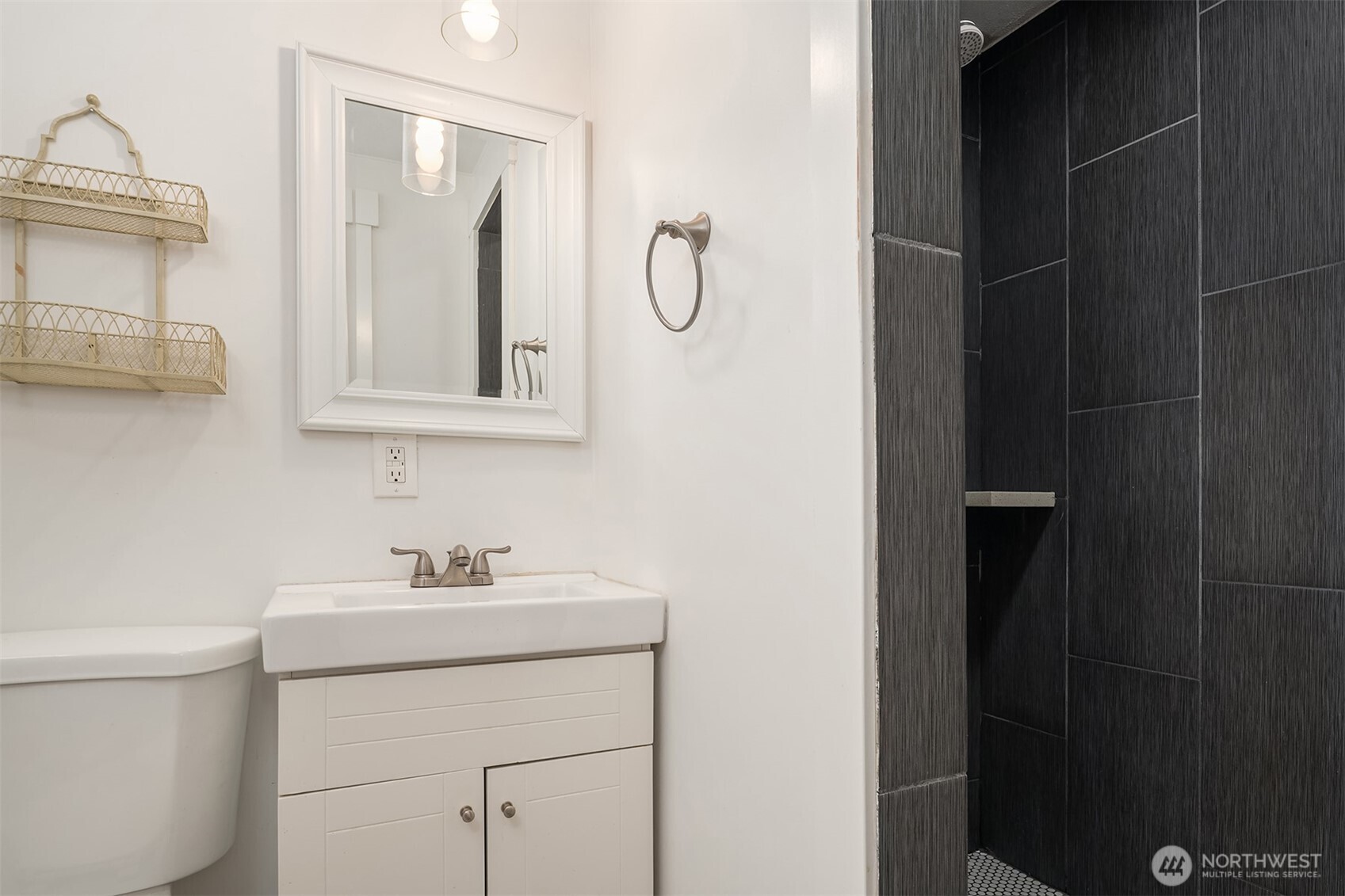 What a great bathroom with tiled walk in shower as an extra special touch to the bonus room.