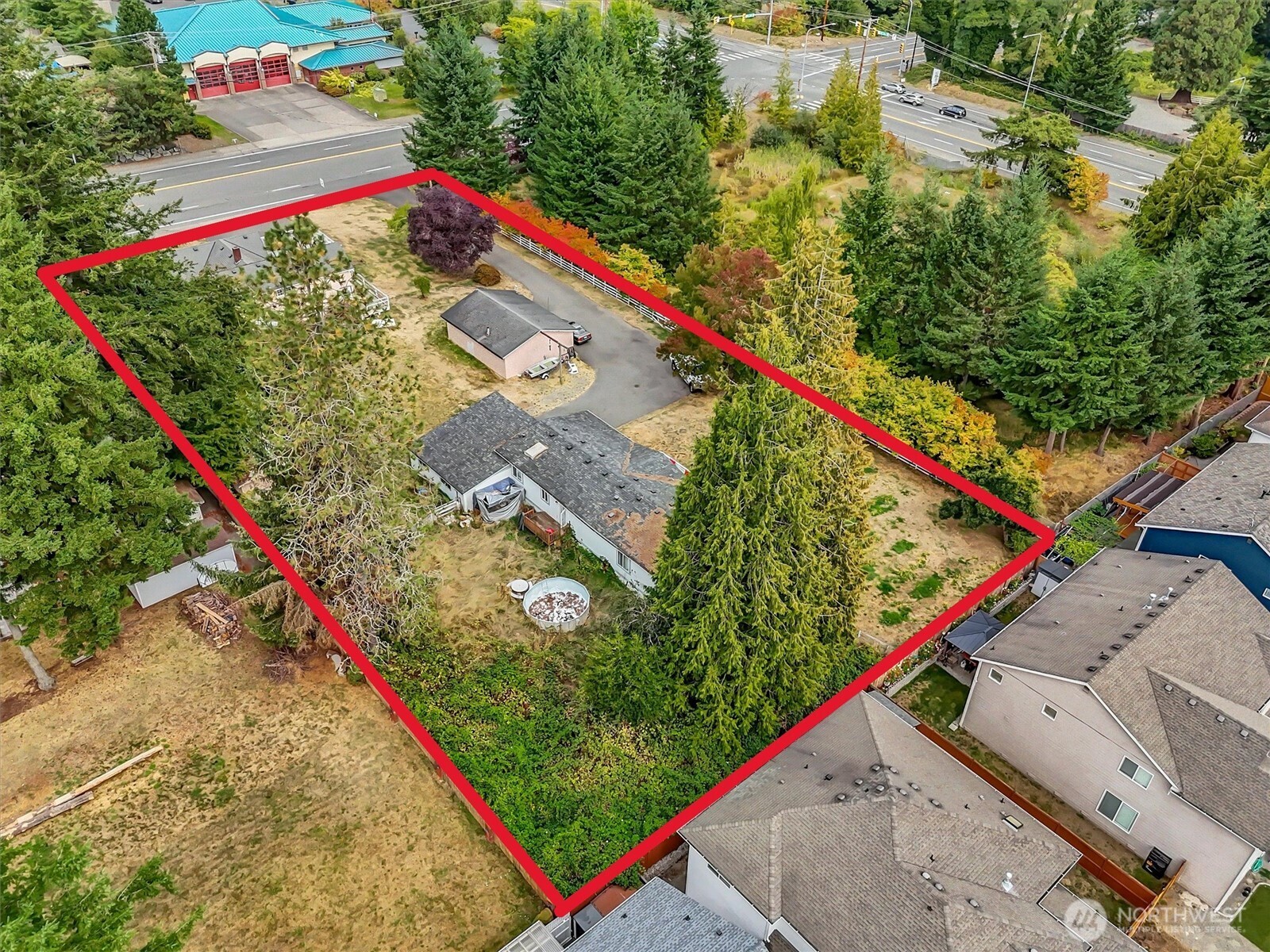 Nearly one acre ready for your vision.