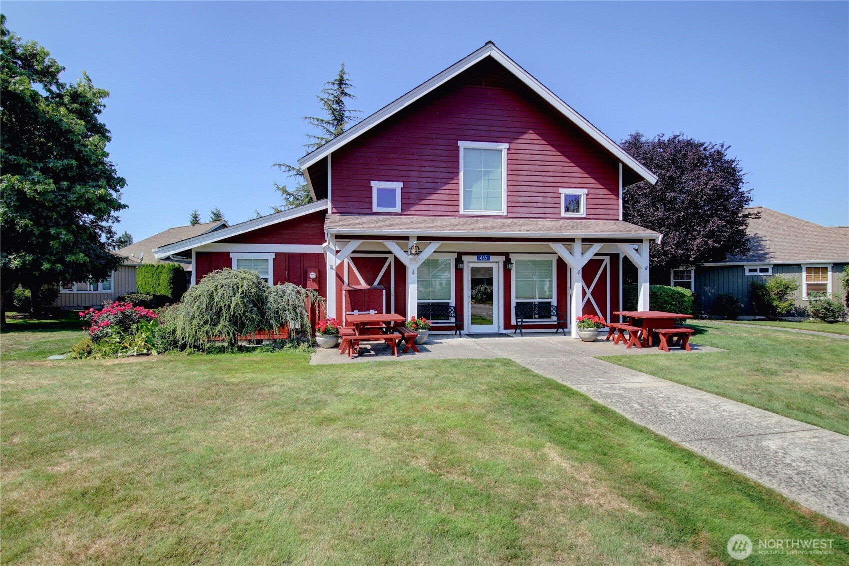 Fantastic Farmington club house has neighborhood garden and is just across the street from the home.