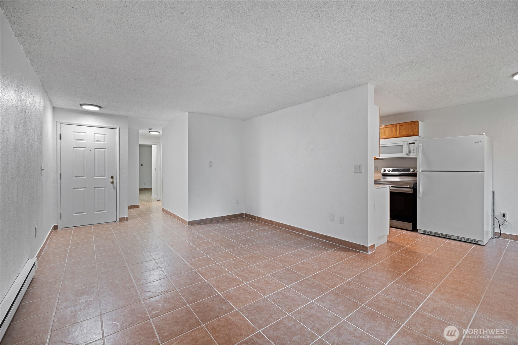 Cozy wood burning fireplace