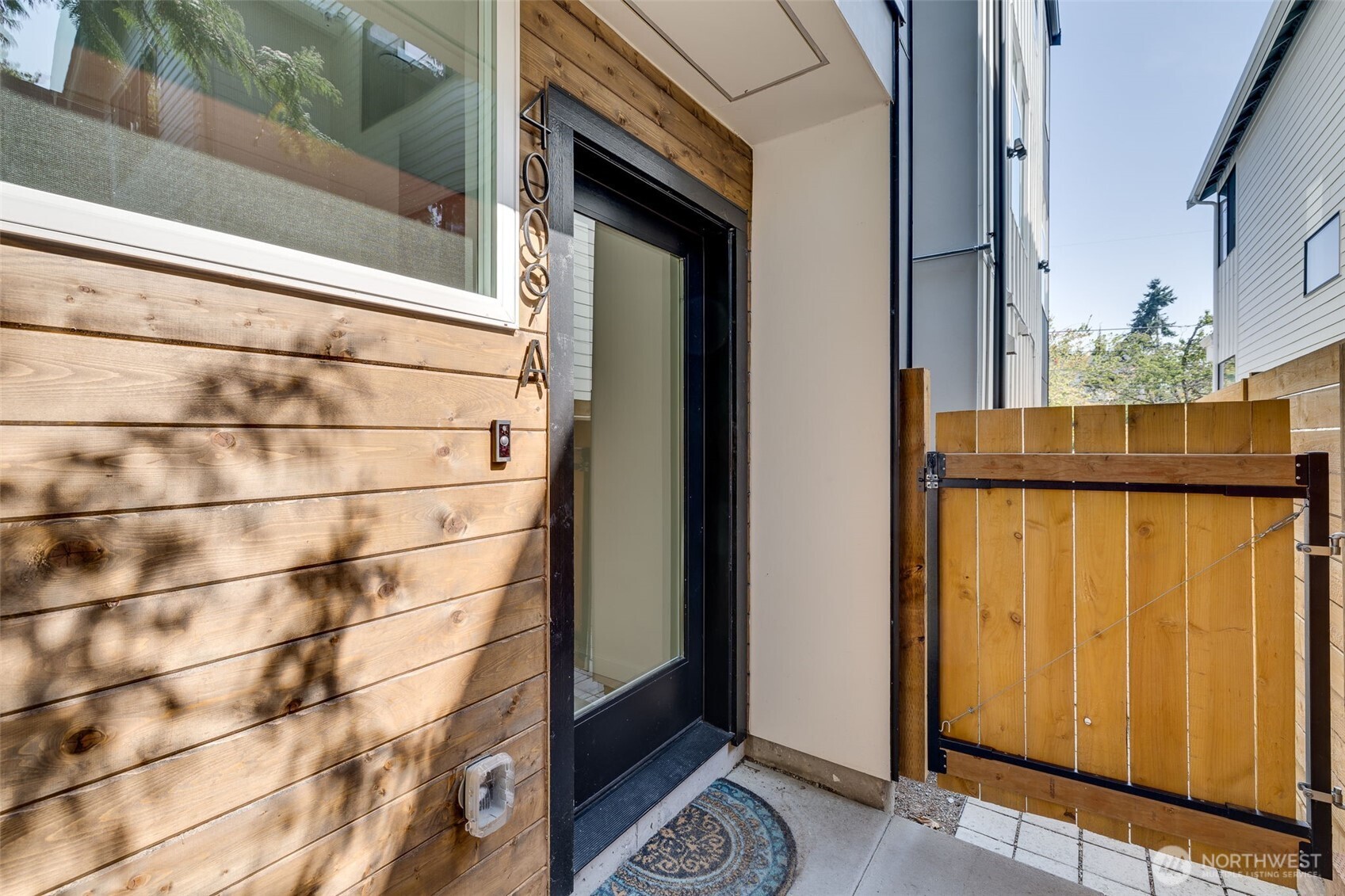 Gate to private entrance & yard