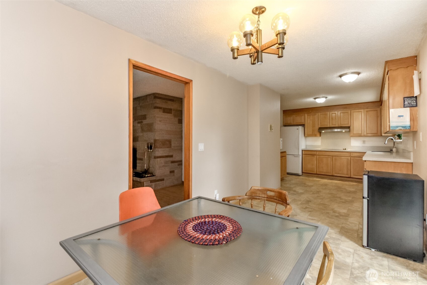 Dining area open to kitchen
