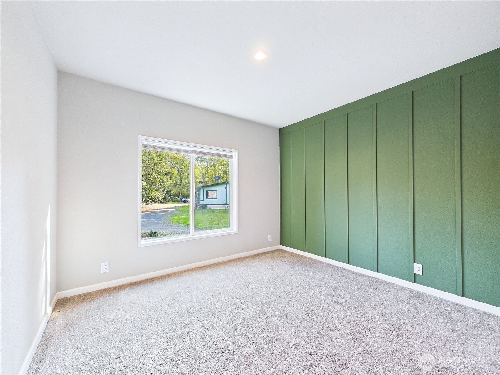 Wonderful Swing set and fire place.