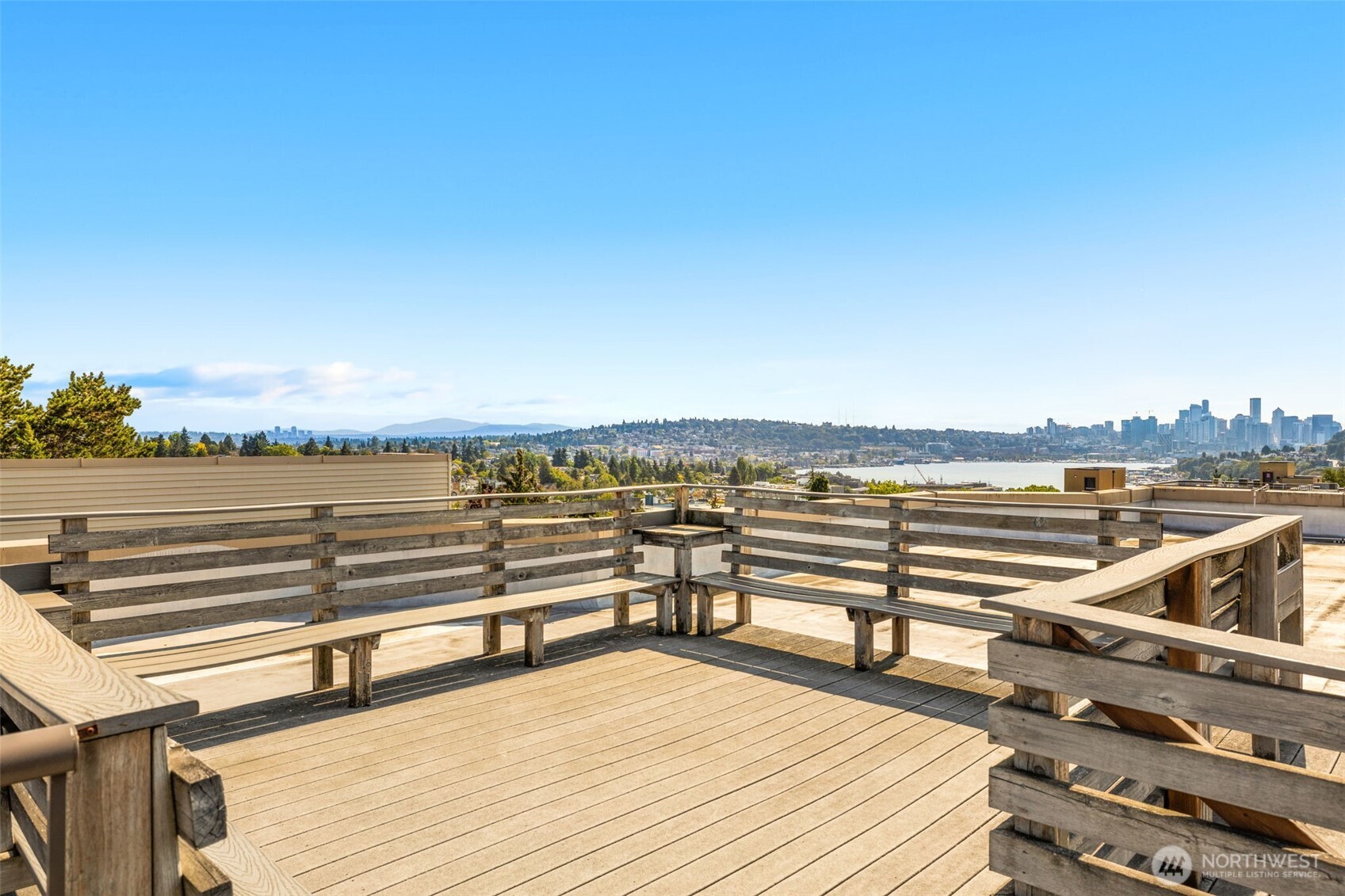 Large, airy common garage is easy to maneuver and well-lit.