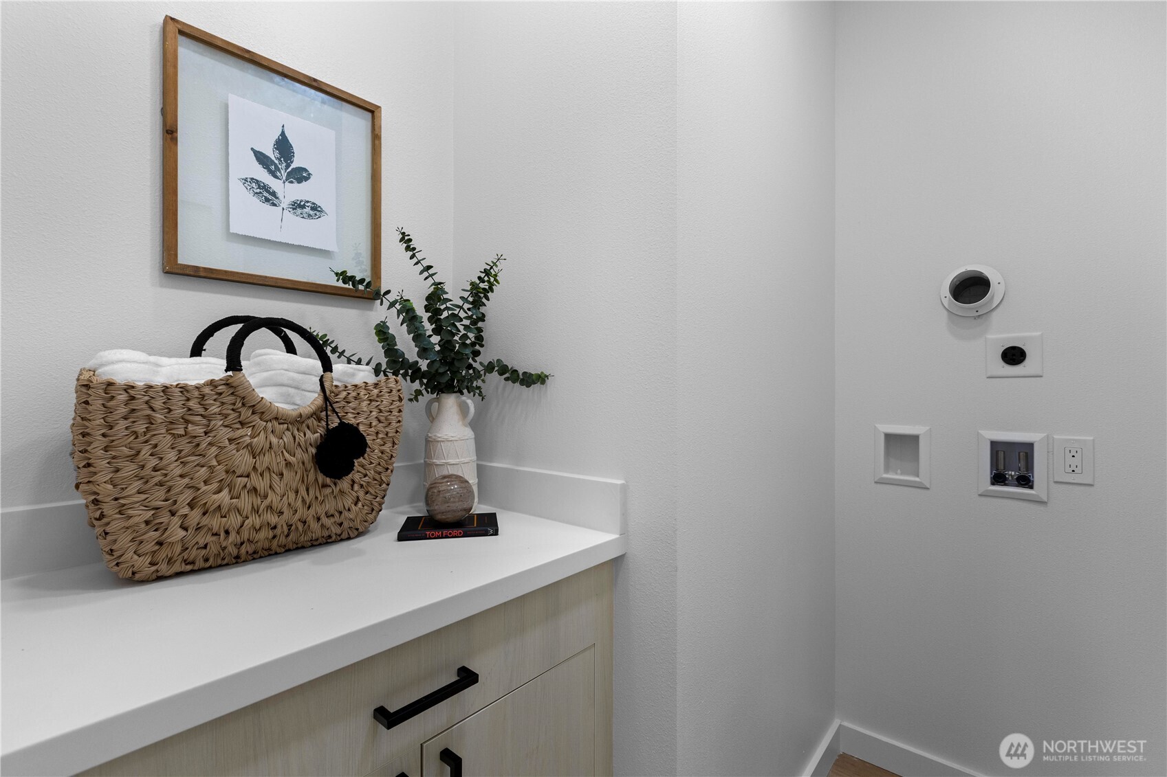 Laundry Room with Washer and Dryer Hook ups