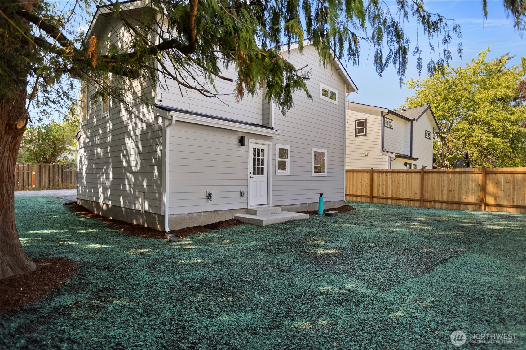 Recently hydroseeded lawn-green grass soon!