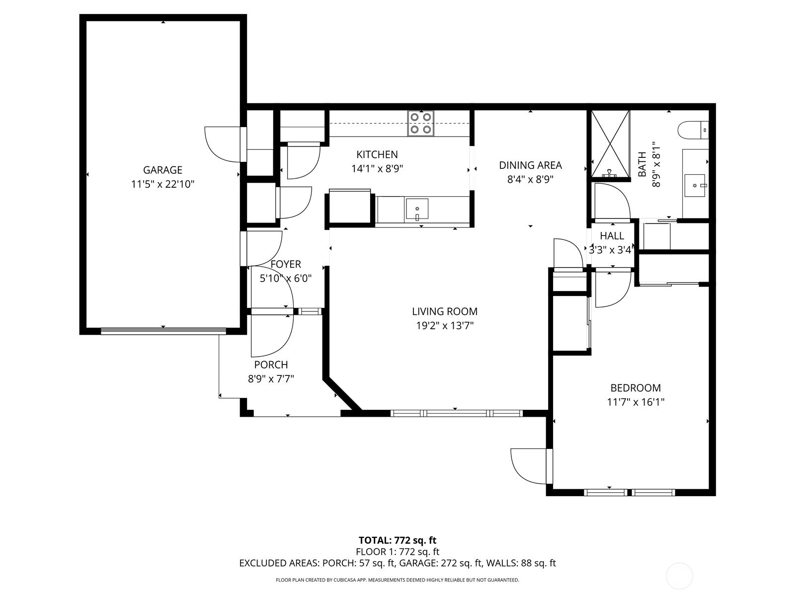 App drawn floor plan