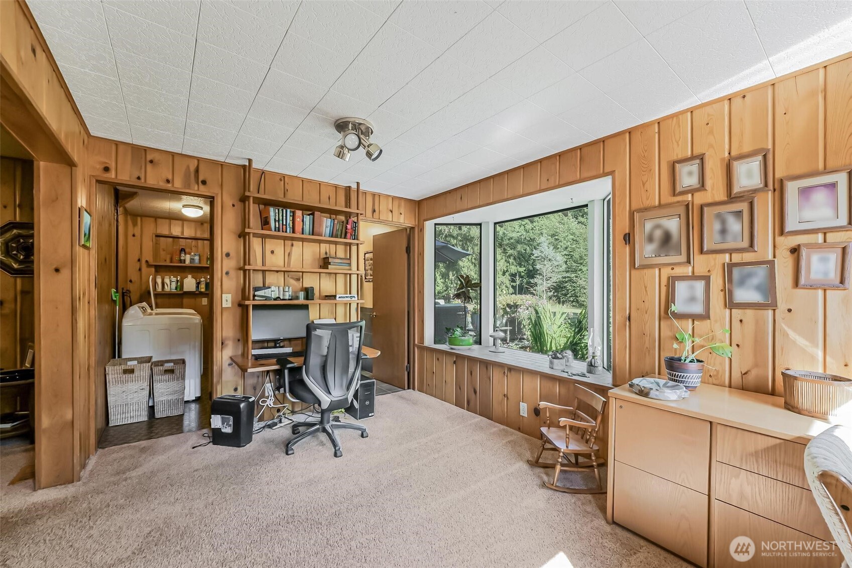 Office includes private bath & adjacent laundry room.