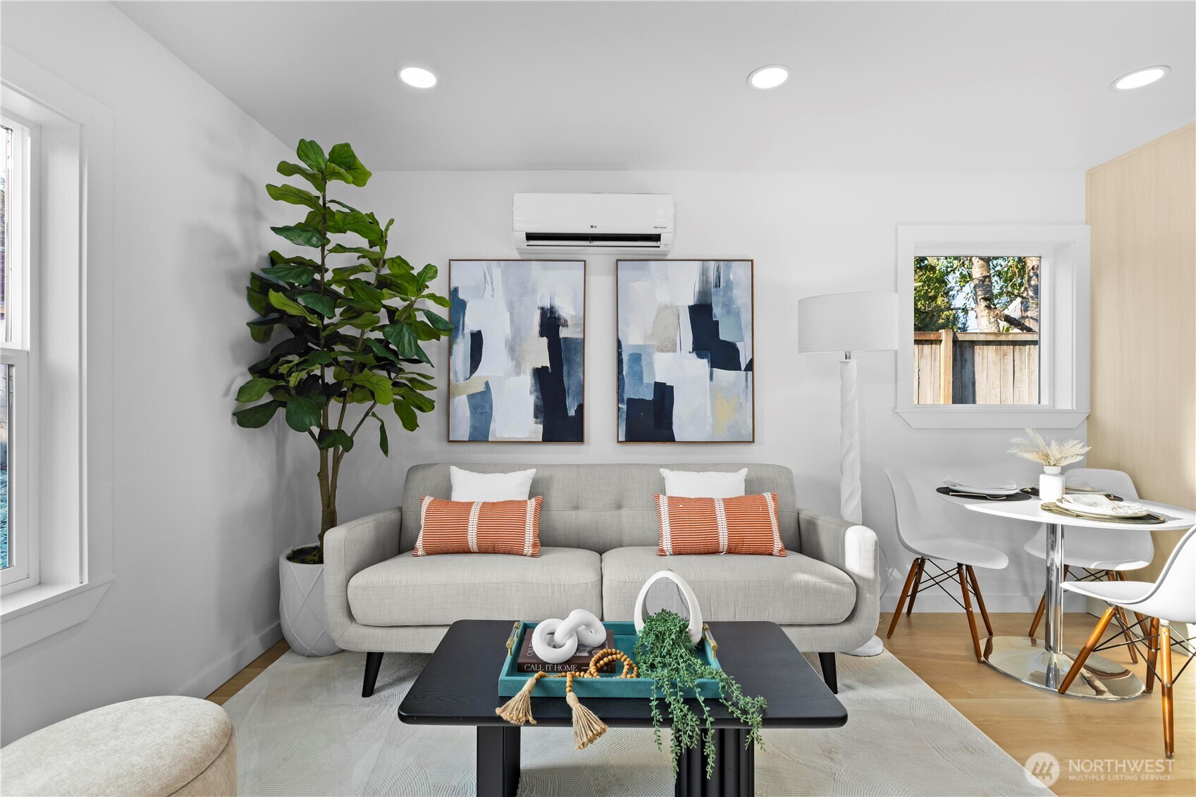 Living room with with 2025 Mini Split