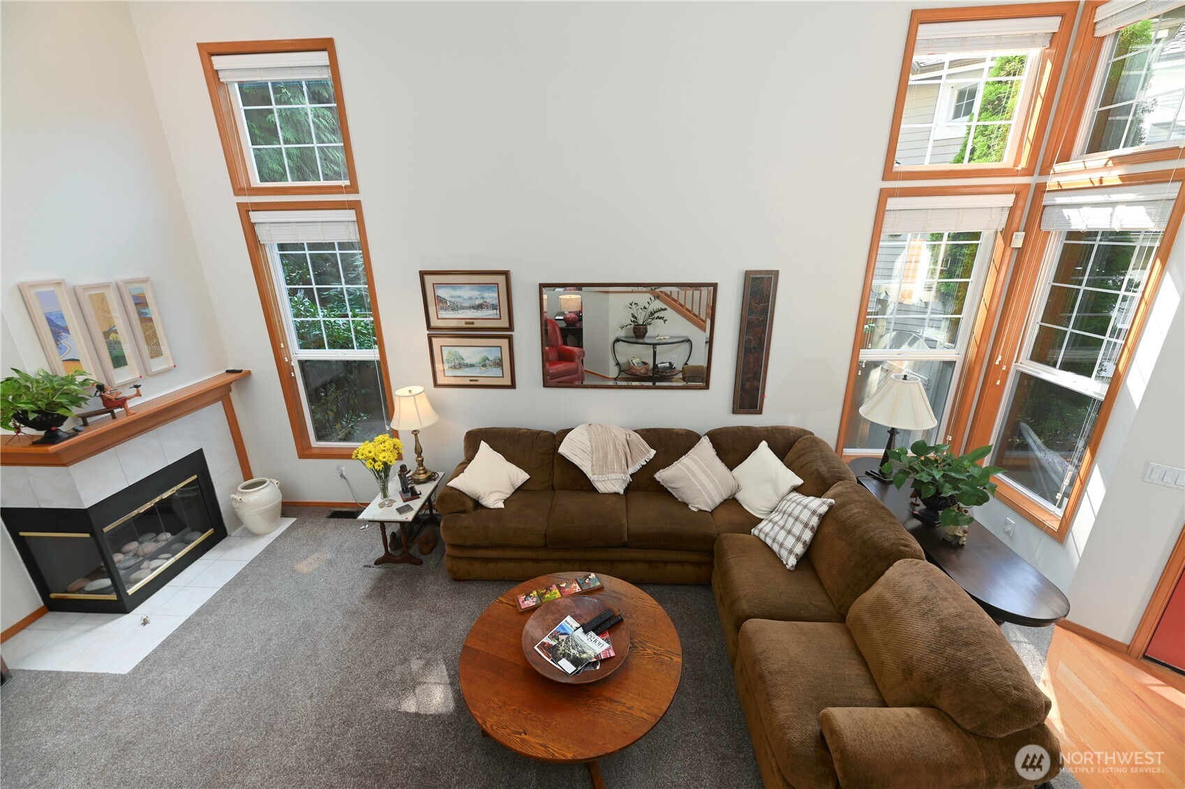 View from the stairway landing,