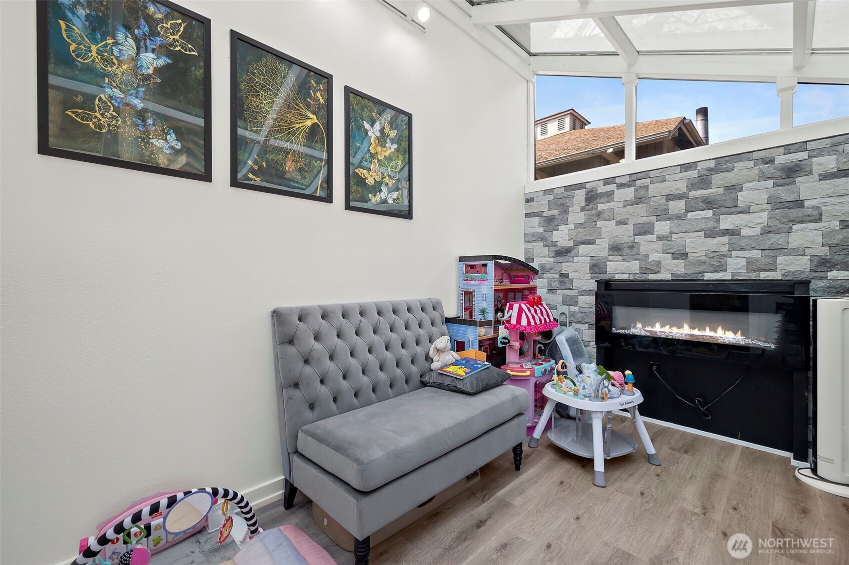 Sunroom with tons of natural light.