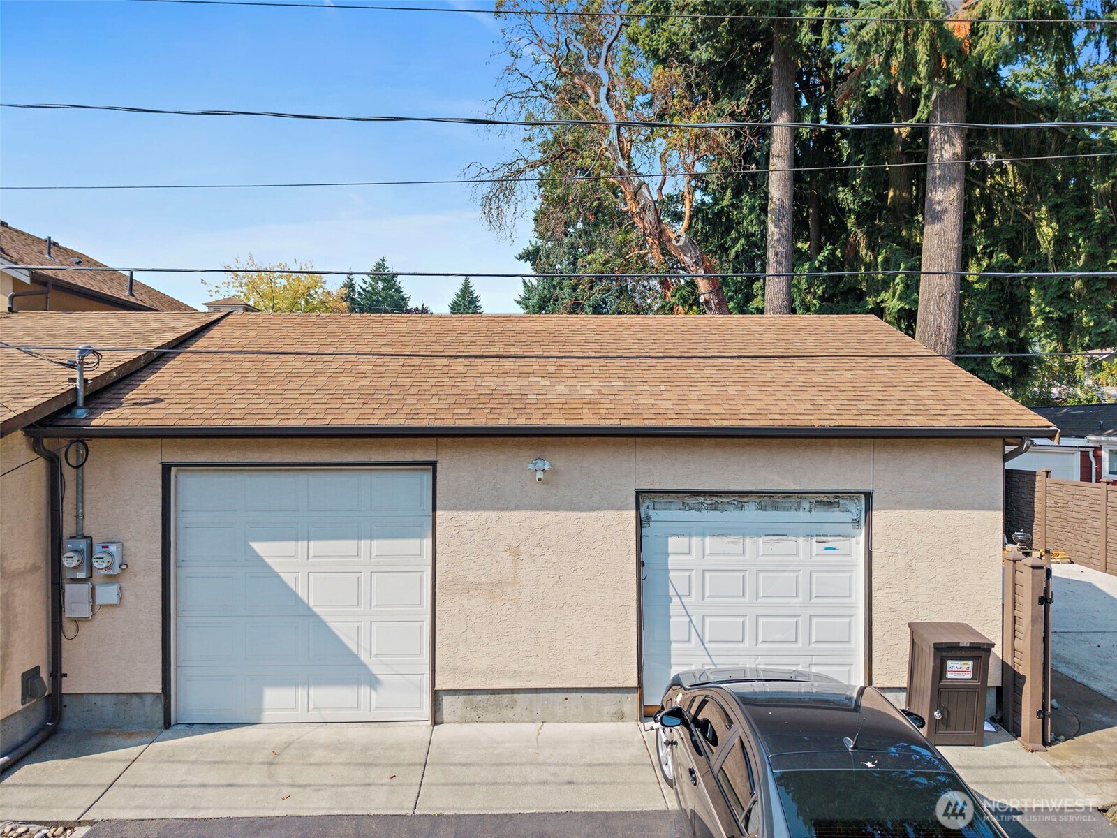 2 car attached garage.