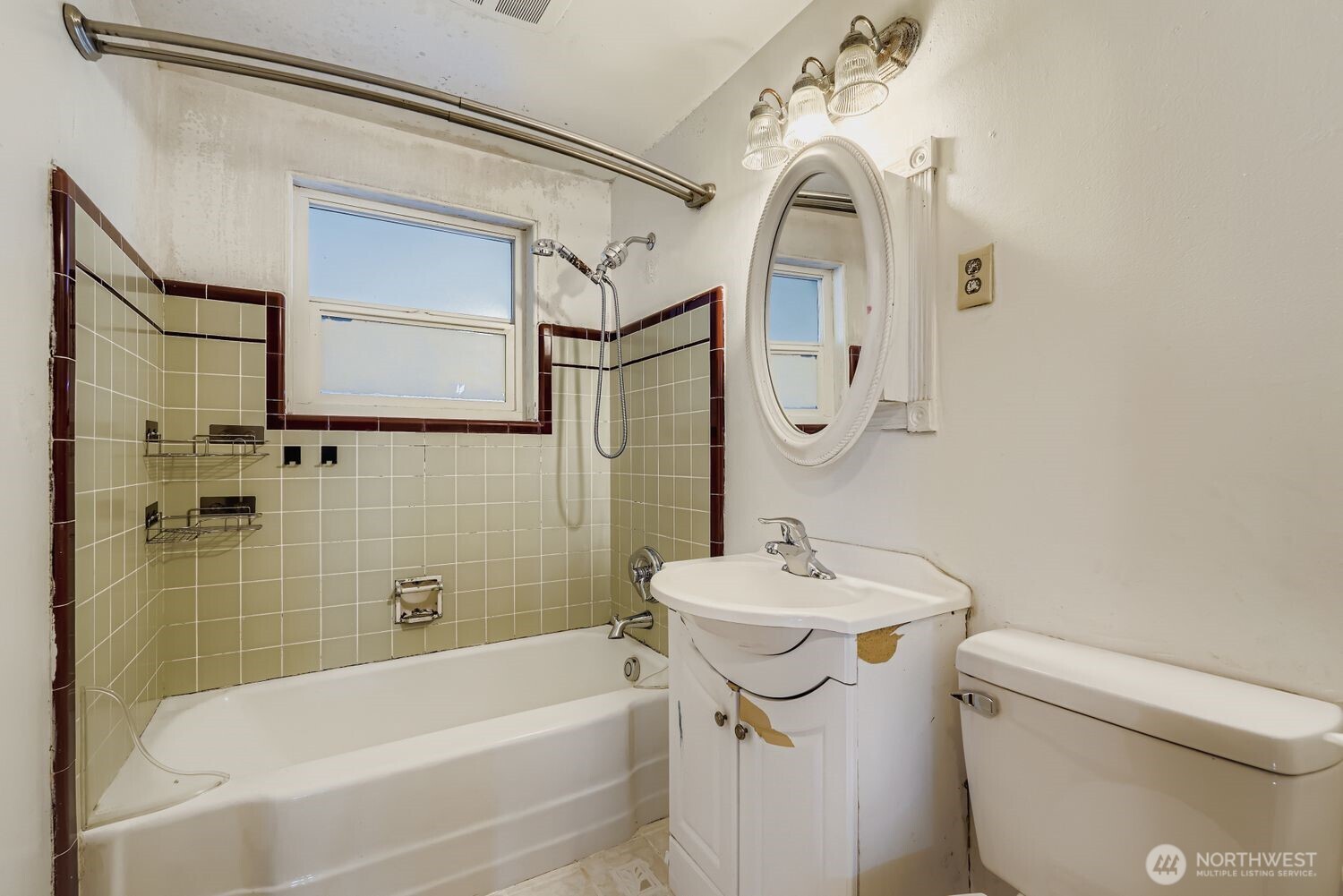 The upstairs bath, while turn-key, will greatly benefit from a thorough remodel.