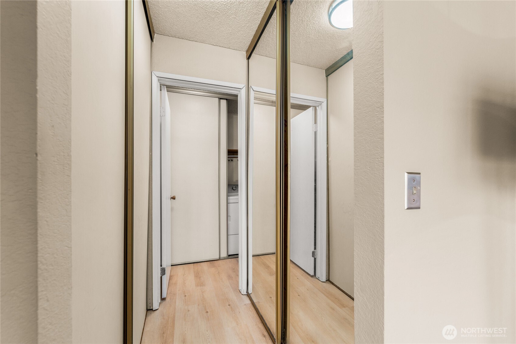 Tall closets on both sides