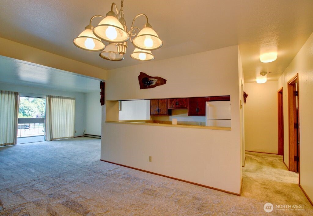 Kitchen view from hall way.