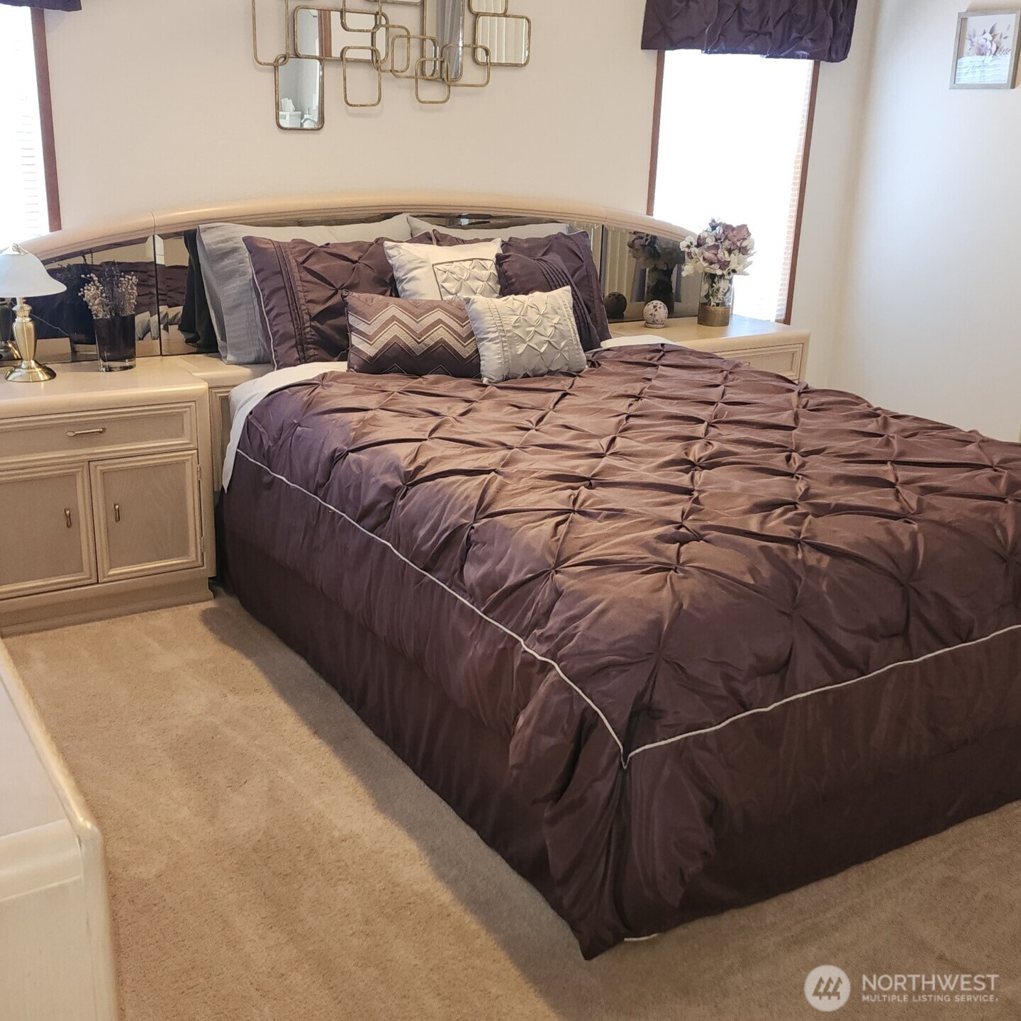 Primary bedroom with walk in closet.