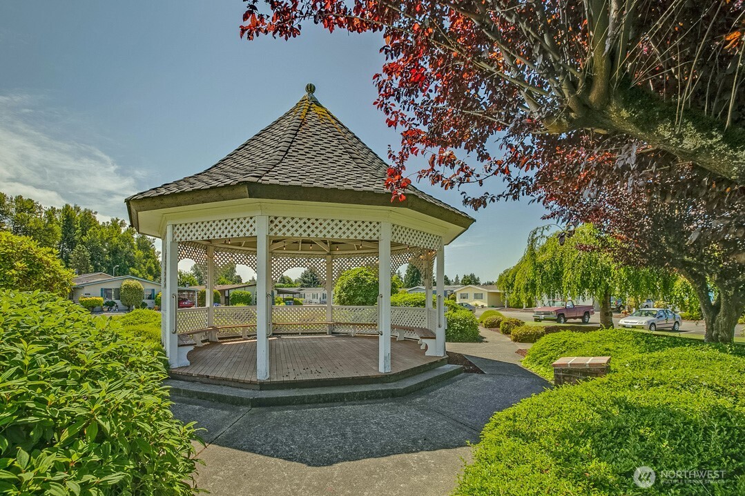Gazebo you will drive by daily to and from the home.