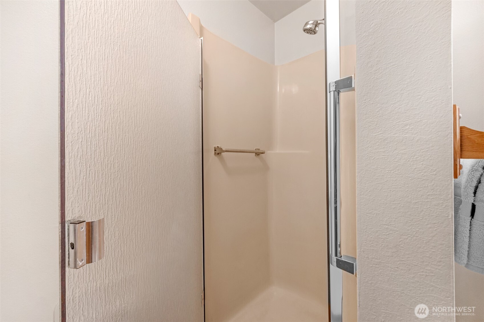 3/4 bath in the primary bedroom.