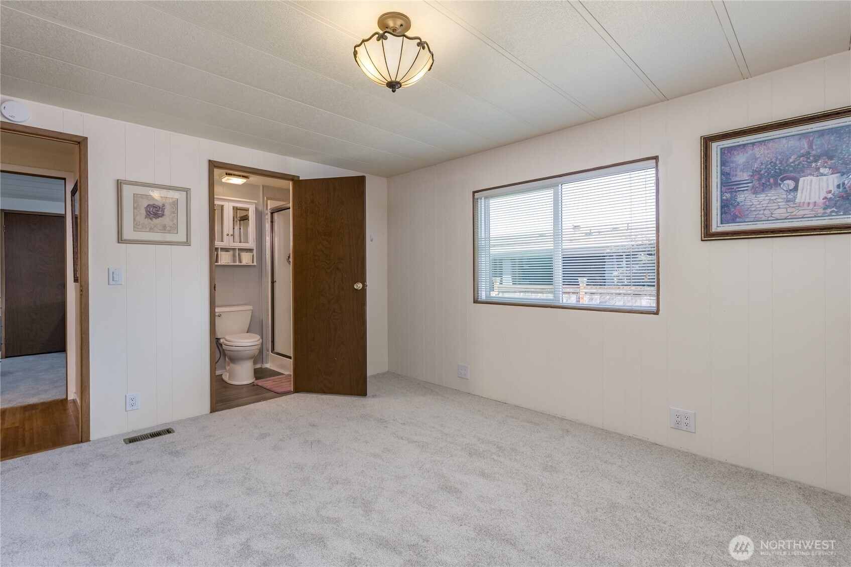 Primary bedroom has private bathroom