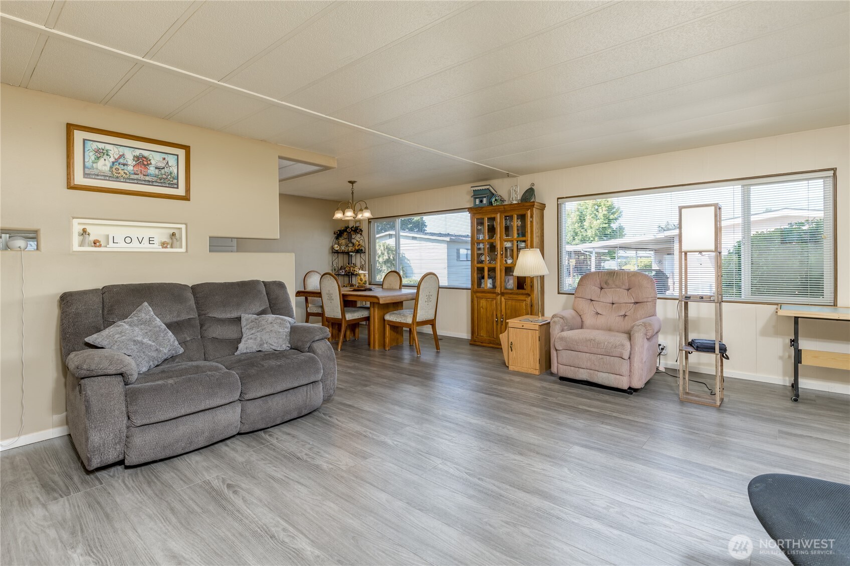 Spacious living room with low-maintenance LVP flooring