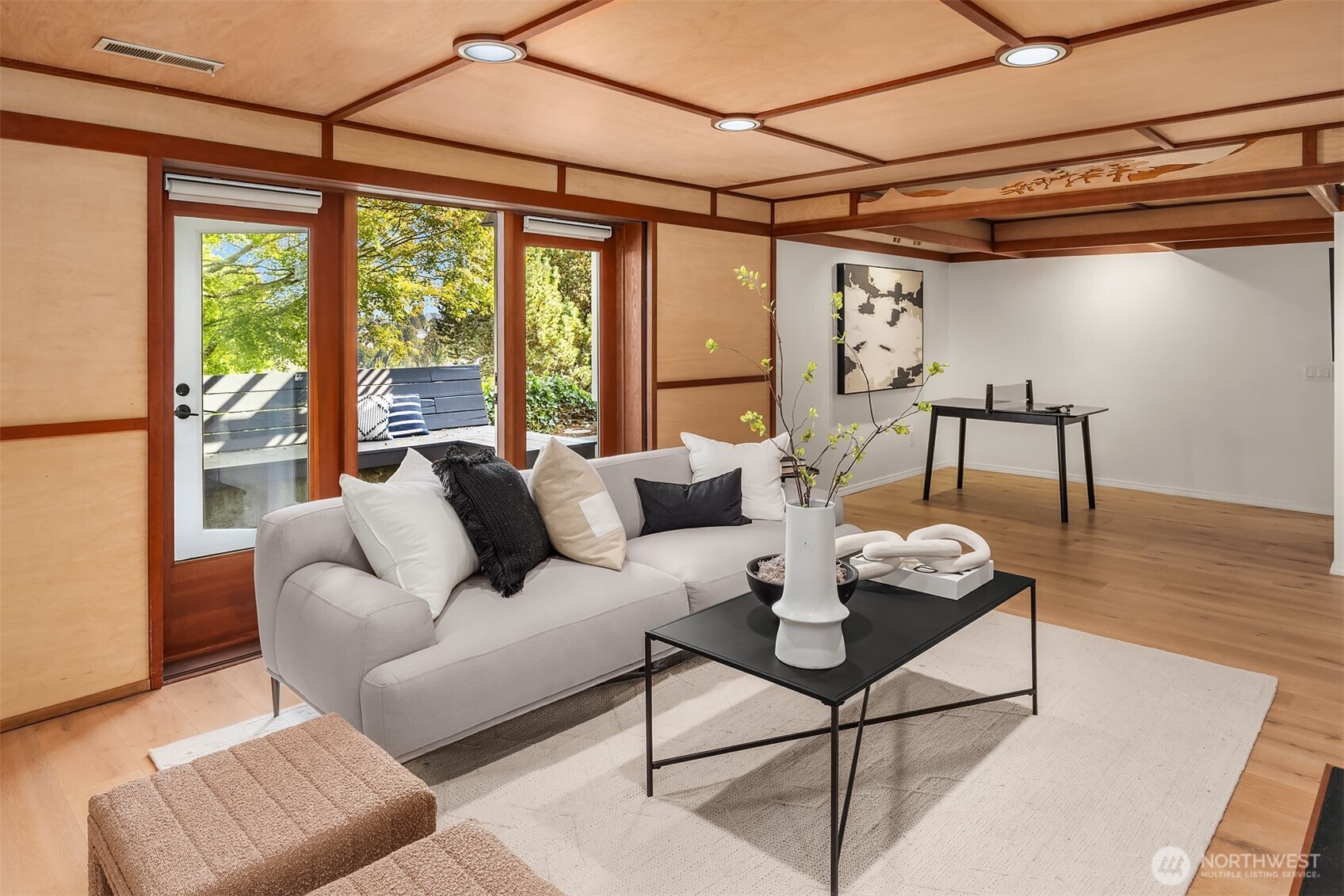 A huge bedroom in the lower level