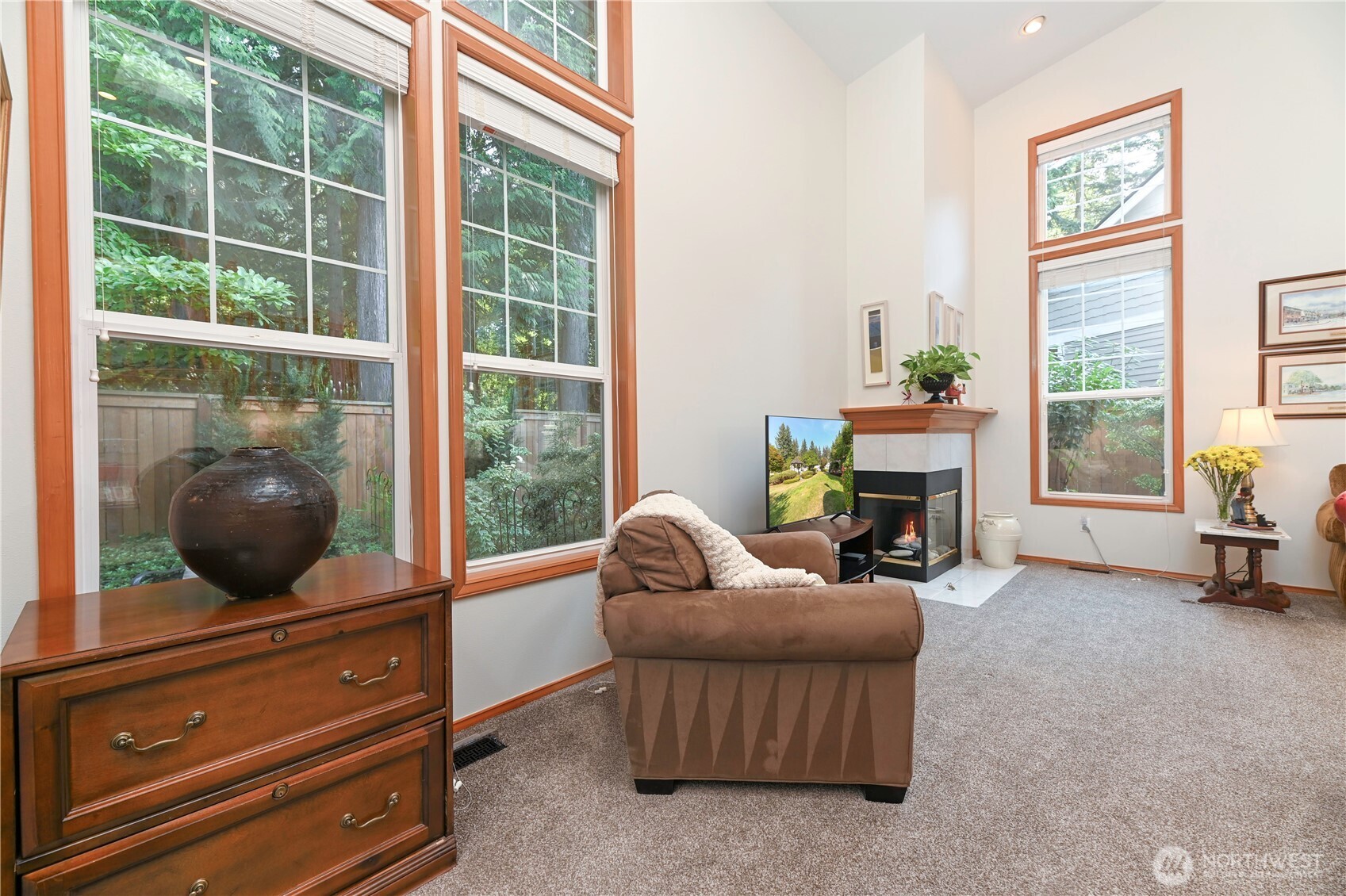 Real wood wrapped windows.