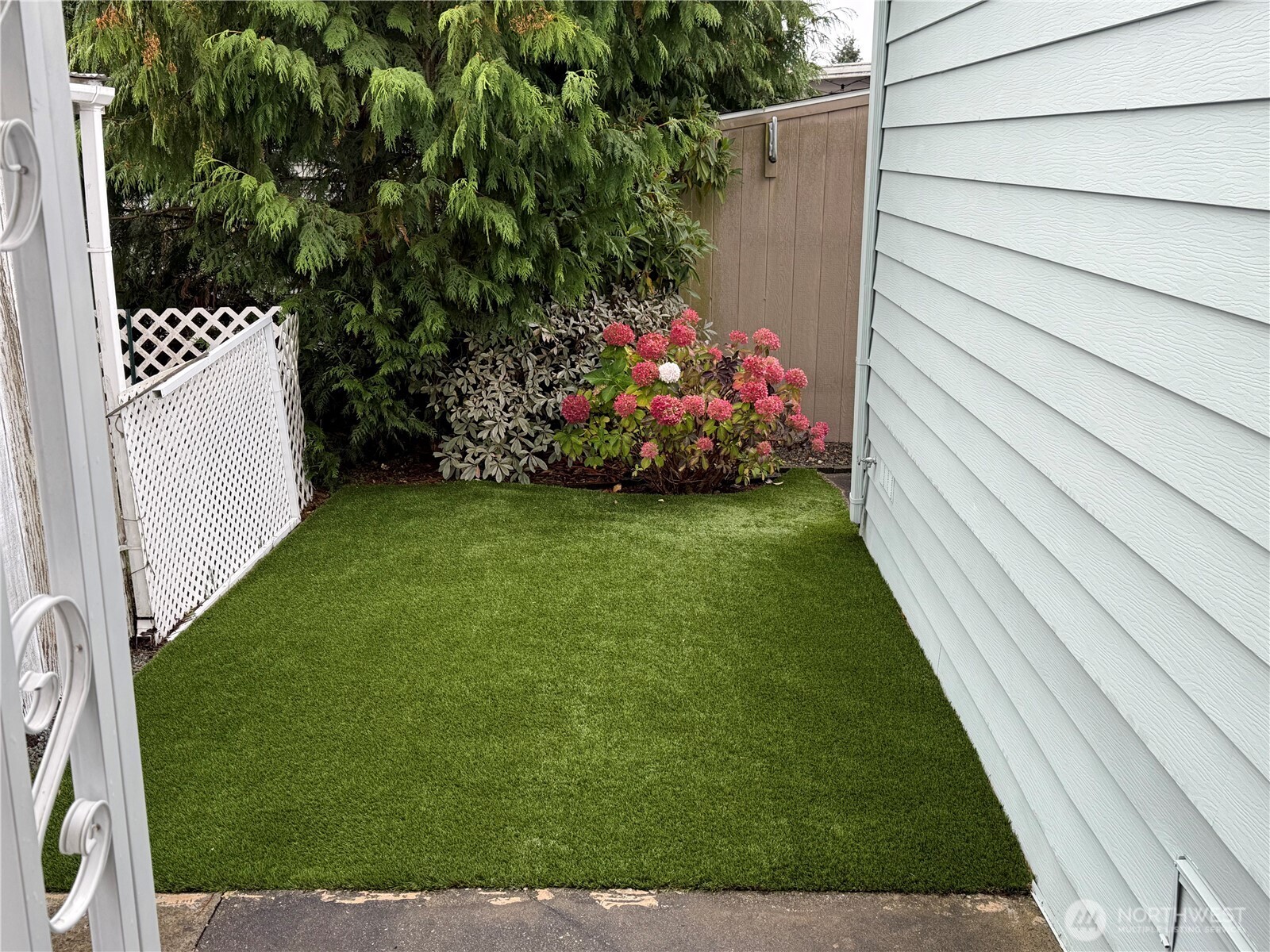 Artificial turf patio