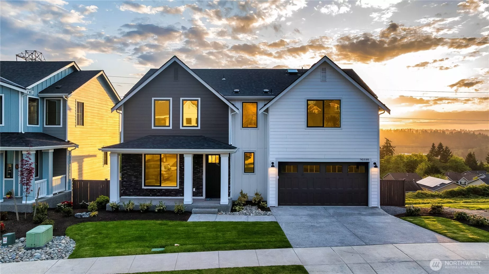 Photo of another 3569 Elevation B home in the community. Exterior paint scheme and lot details will vary. Please ask for details.