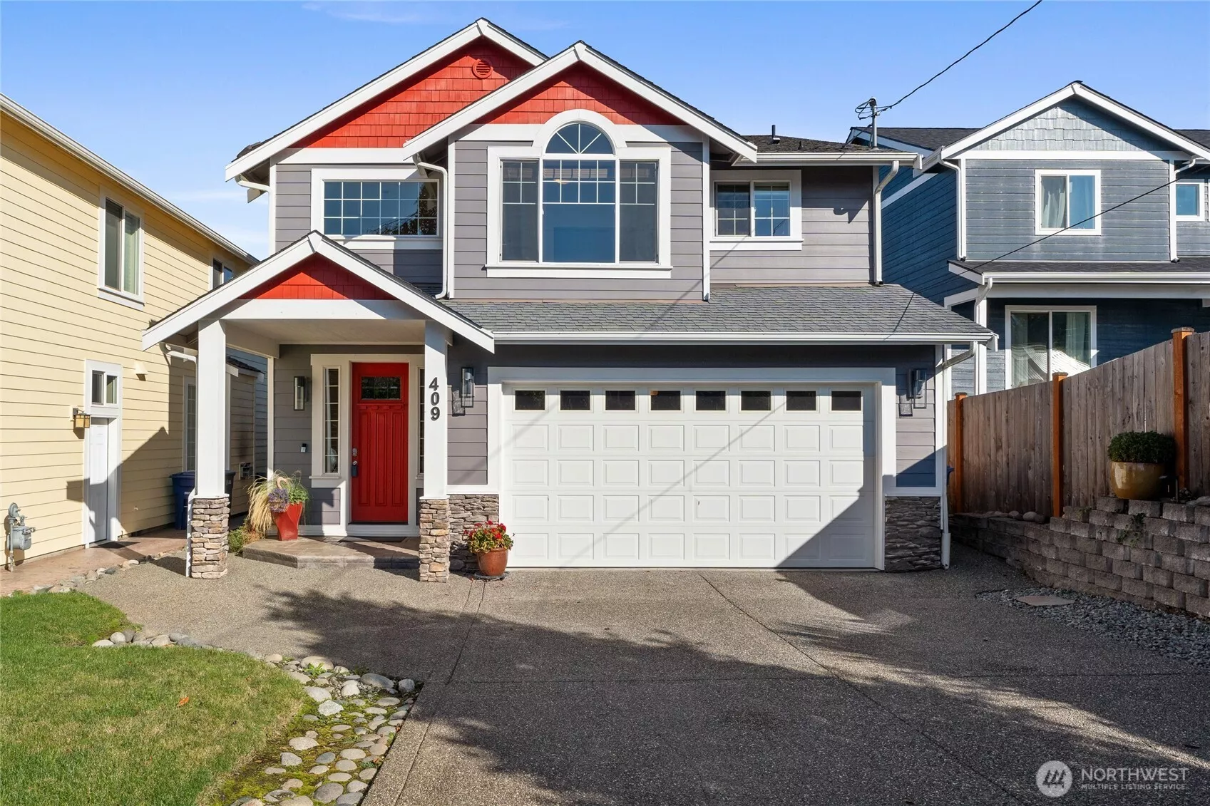 The home is only one street away from the Browns point lighthouse and the sound