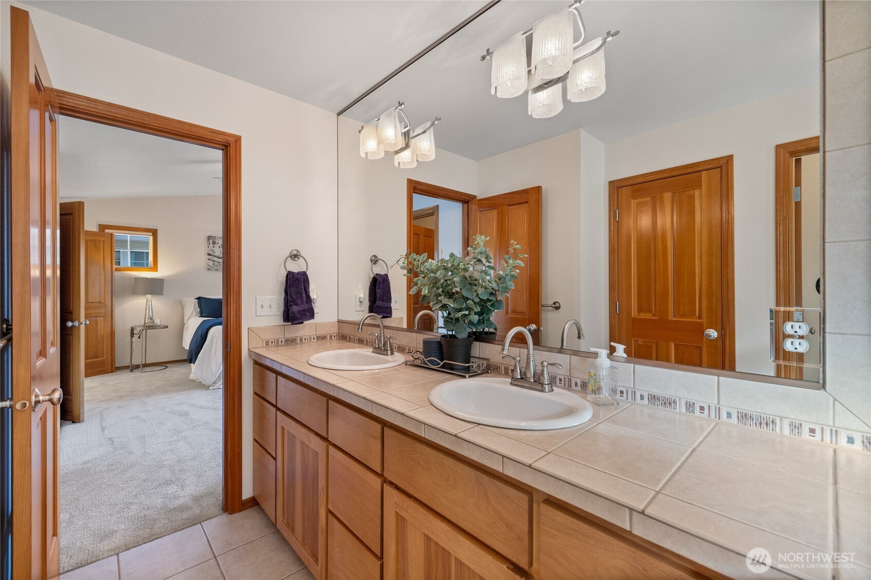 two huge closets with tons of windows in this room