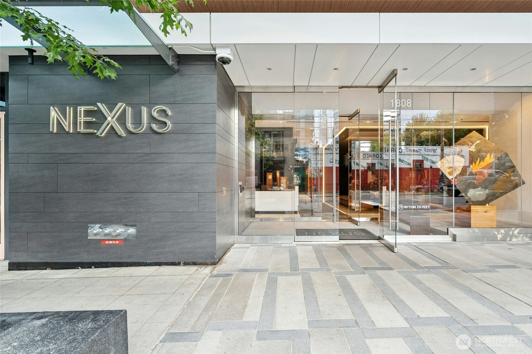 Sophisticated lobby entry at NEXUS, where style meets convenienc