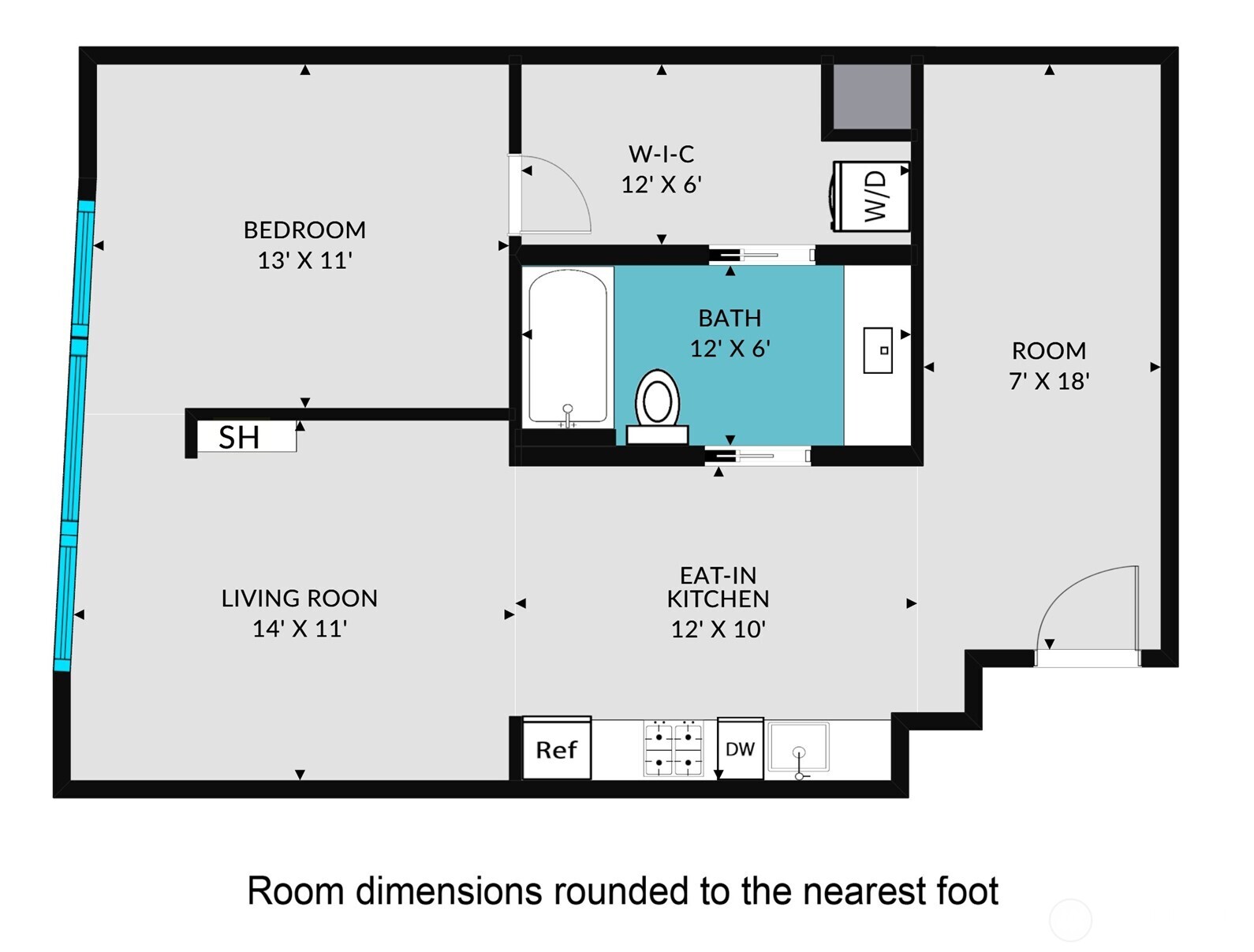 Sleek Kitchen with wood panel on appliances