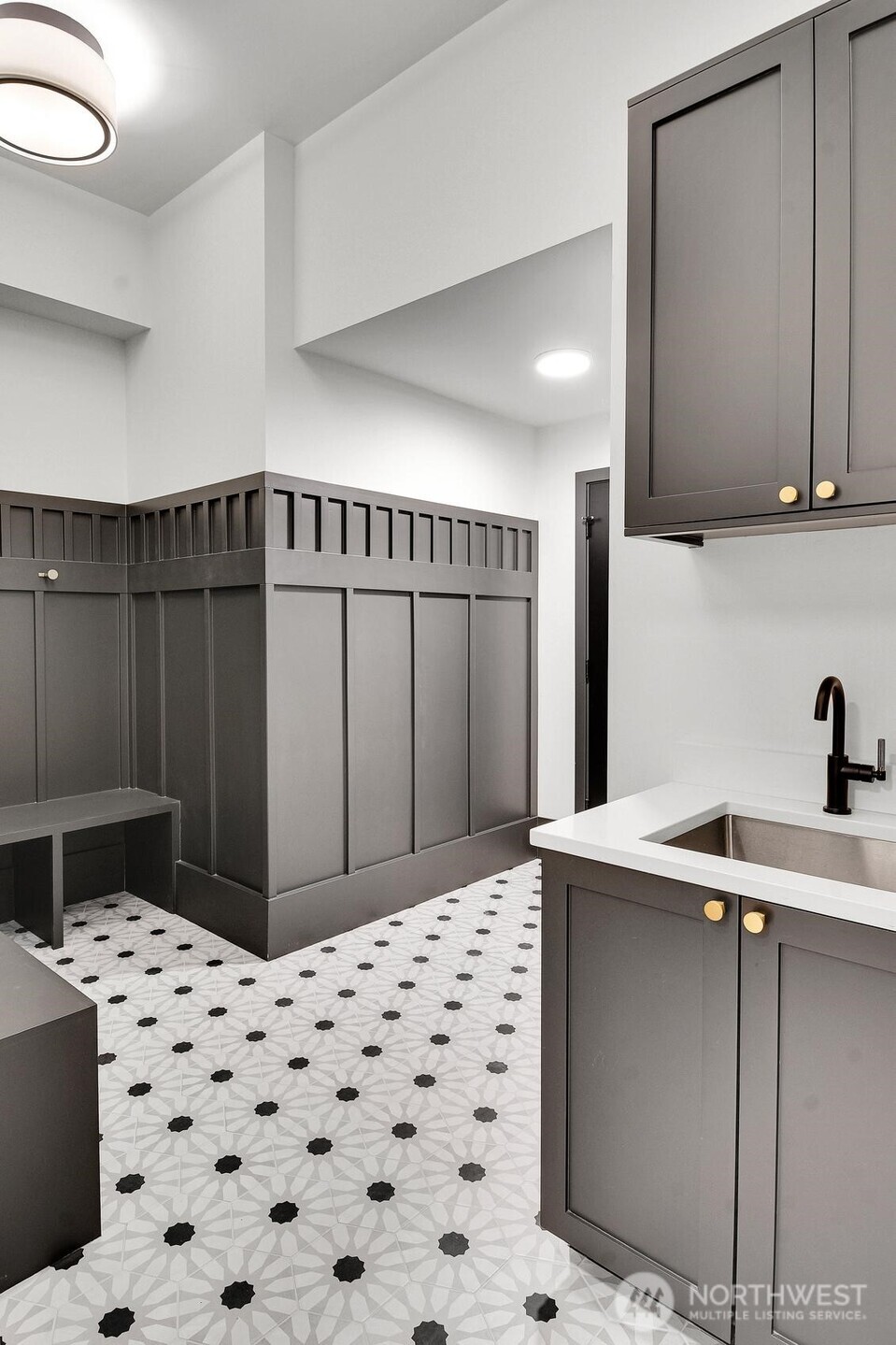 Mud room in lower level