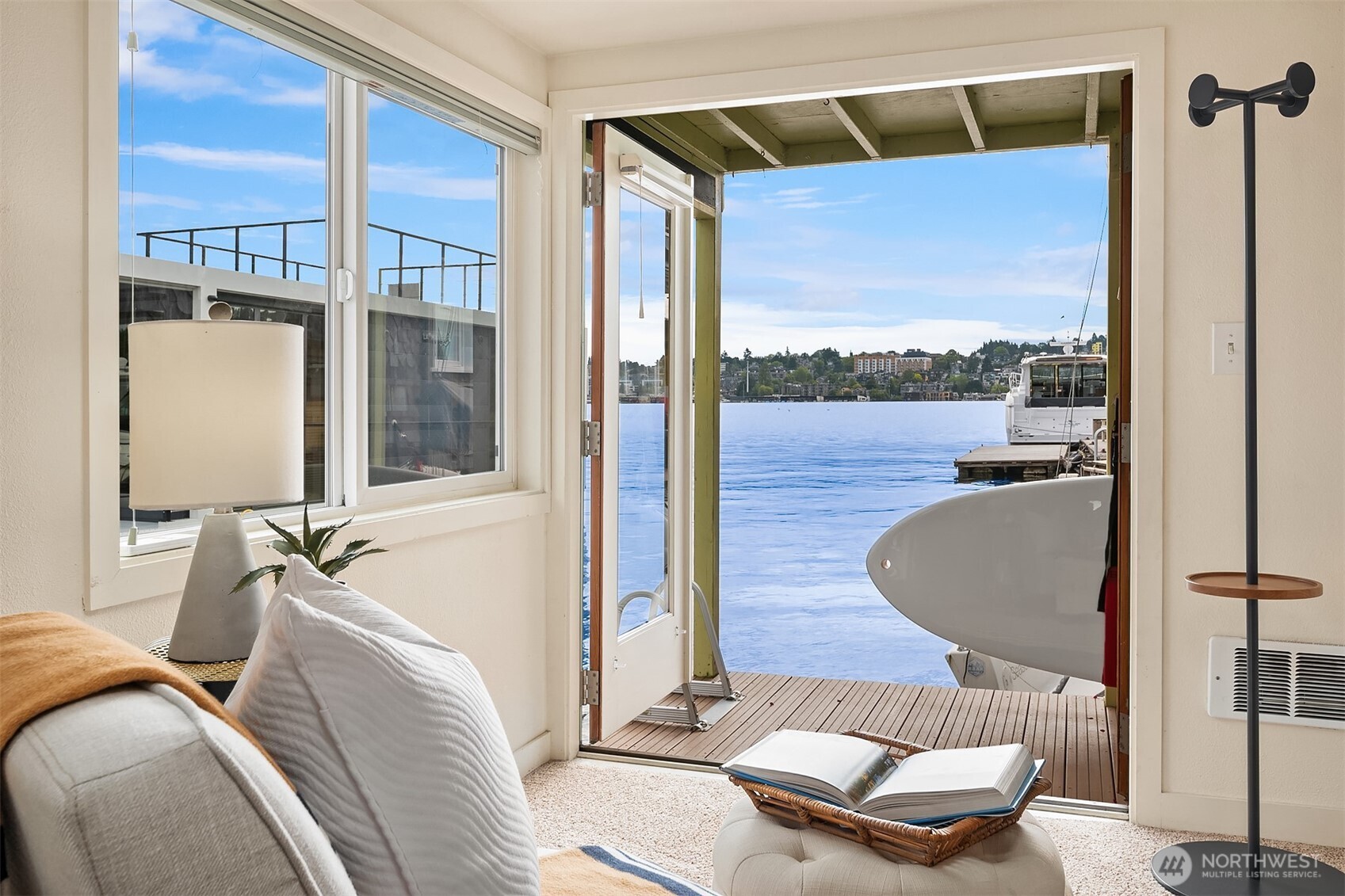 Morning coffee on the lower deck.