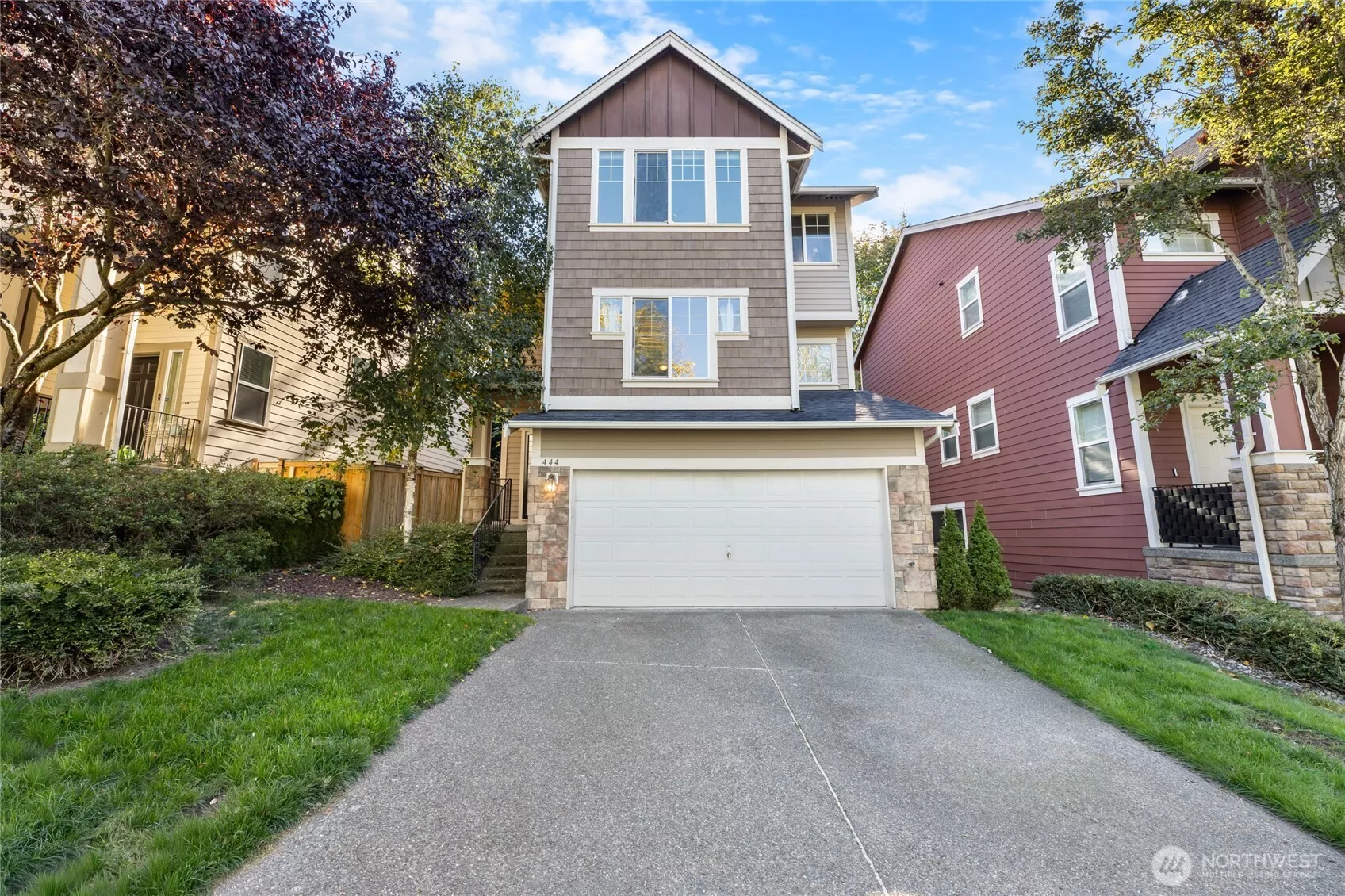 This three story home is spacious and has a rear patio. There is an AC heat pump unit and gas forced air heat system with an isolated wall heater in the ground floor rec room/4th bedroom.